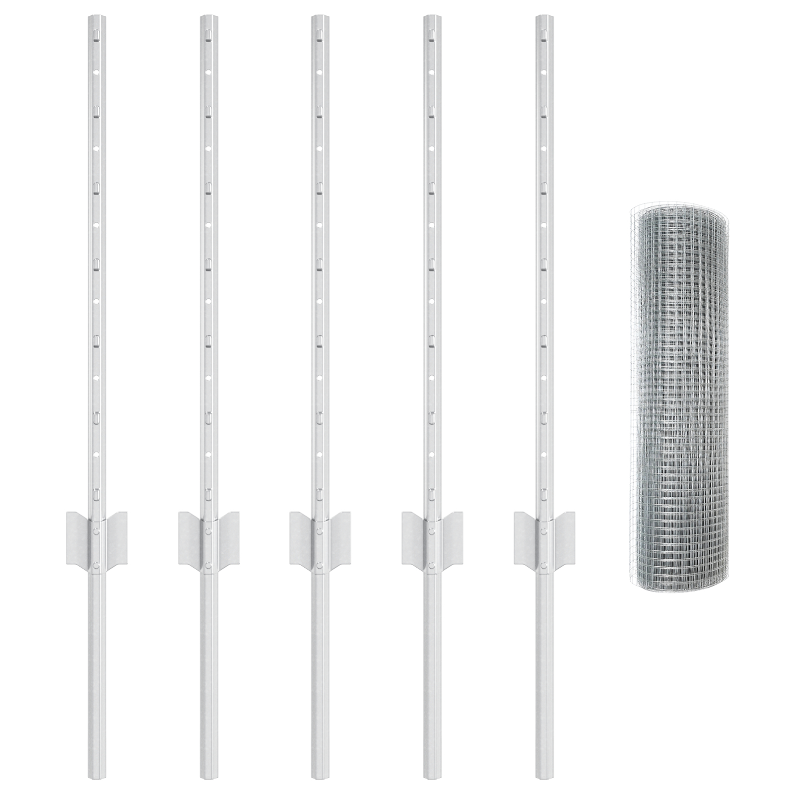 Set de Gard Set de 2 Oțel Galvanizat 10 x 0.5 m Rezistent GartenMobel Dekor