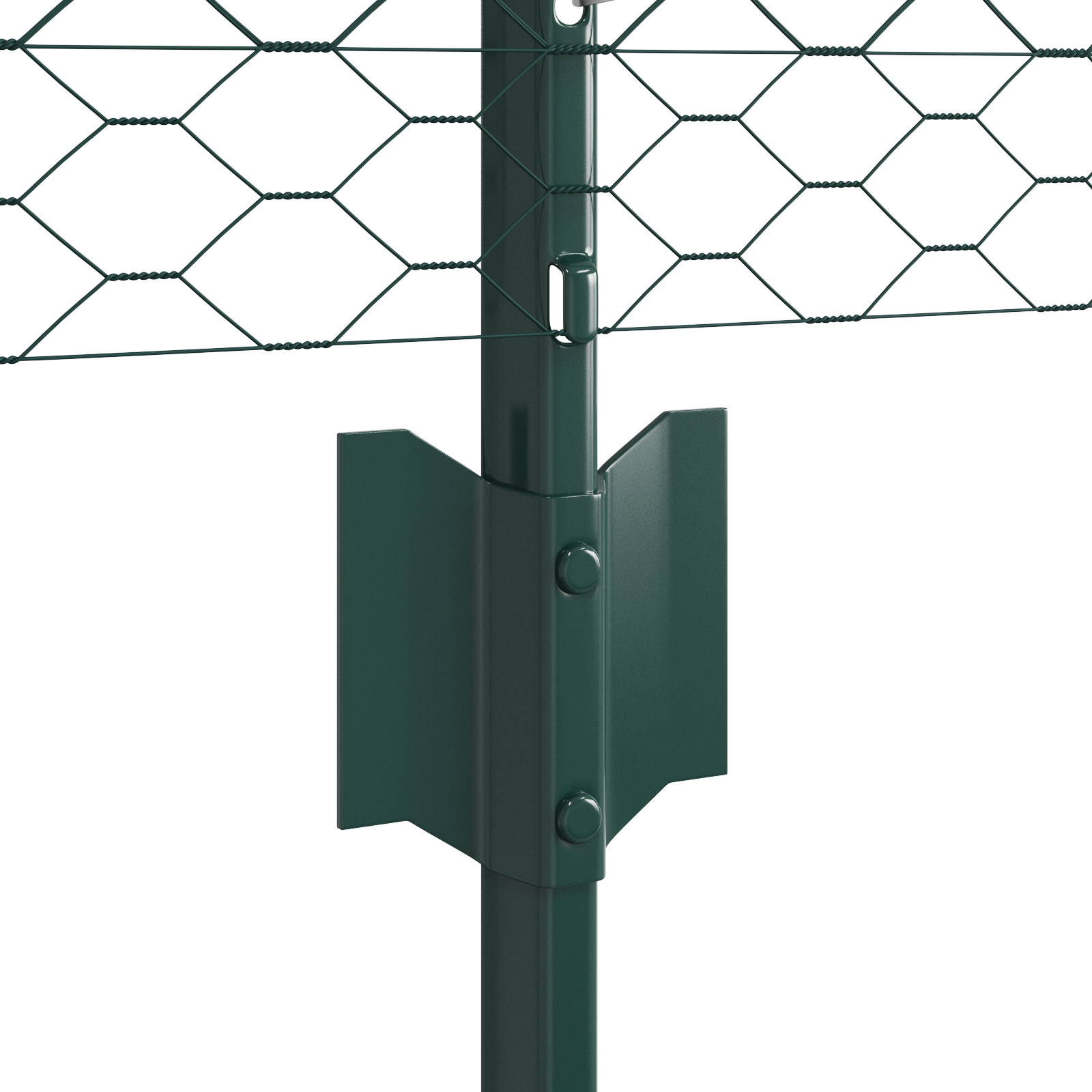 Posturi de Gard  11 pcs U-Channel Verde 60 cm Oțel, Gard Hexagonal  Verde 0.6x100 m Oțel GartenMobel Dekor