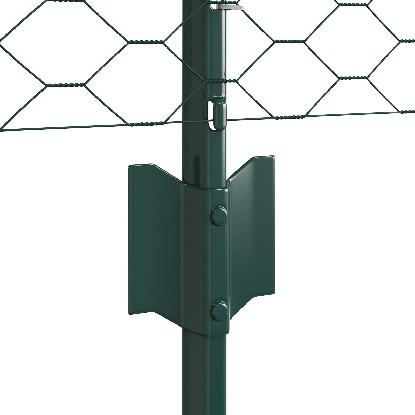 Posturi de Gard  5 buc U-Channel Verde 80 cm Oțel, Gard Hexagon  Verde 0,8x10 m Oțel GartenMobel Dekor