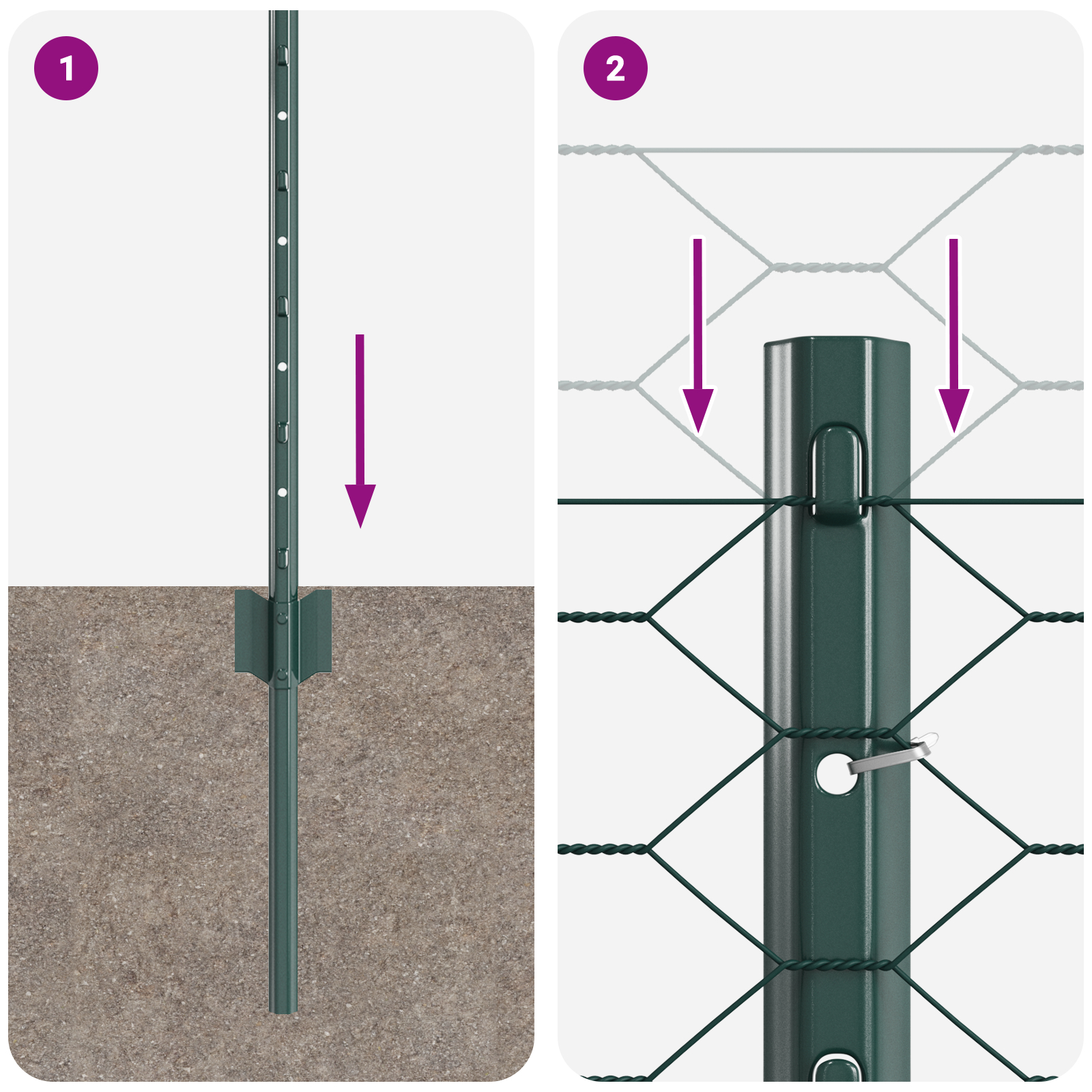 Posturi de Gard  5 buc U-Channel Verde 80 cm Oțel, Gard Hexagonal  Verde 0.8x10 m Oțel GartenMobel Dekor