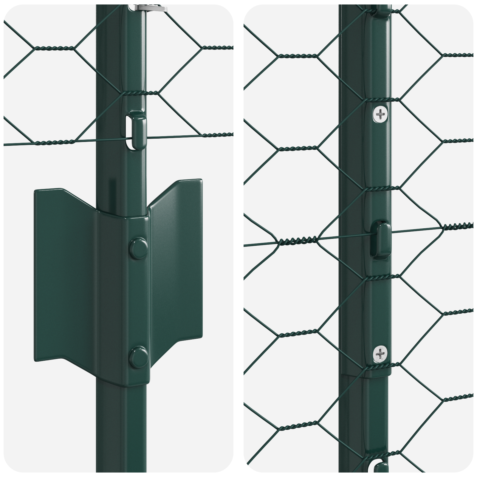 Stâlpi de Împrejmuire  5 pcs U-Channel Verde 160 cm Oțel, Împrejmuitor Grădină Hexagonal  Verde 1,6x10 m Oțel GartenMobel Dekor