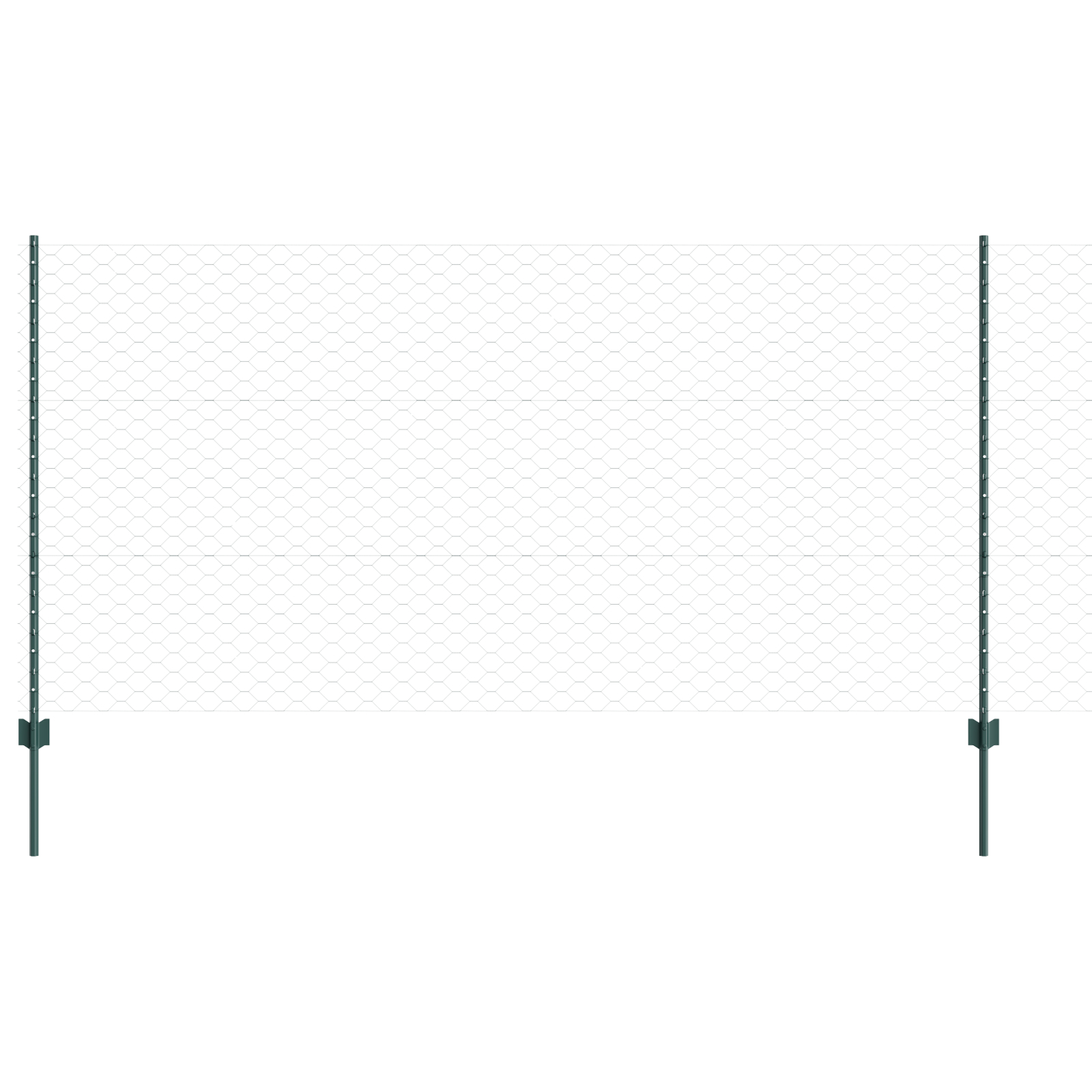 Stâlpi de gard  5 pcs U-Channel Verde 120 cm Oțel, Gard hexagonal  Verde 1.2x10 m Oțel GartenMobel Dekor