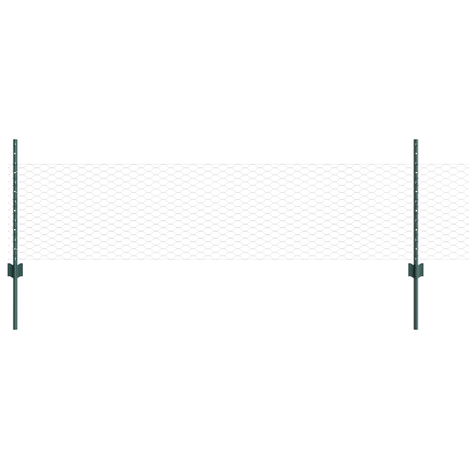 Stâlpi pentru Îngrădire  5 buc U-Channel Verde 80 cm Oțel, Îngrădire Hexagonală  Verde 0,5x10 m Oțel GartenMobel Dekor
