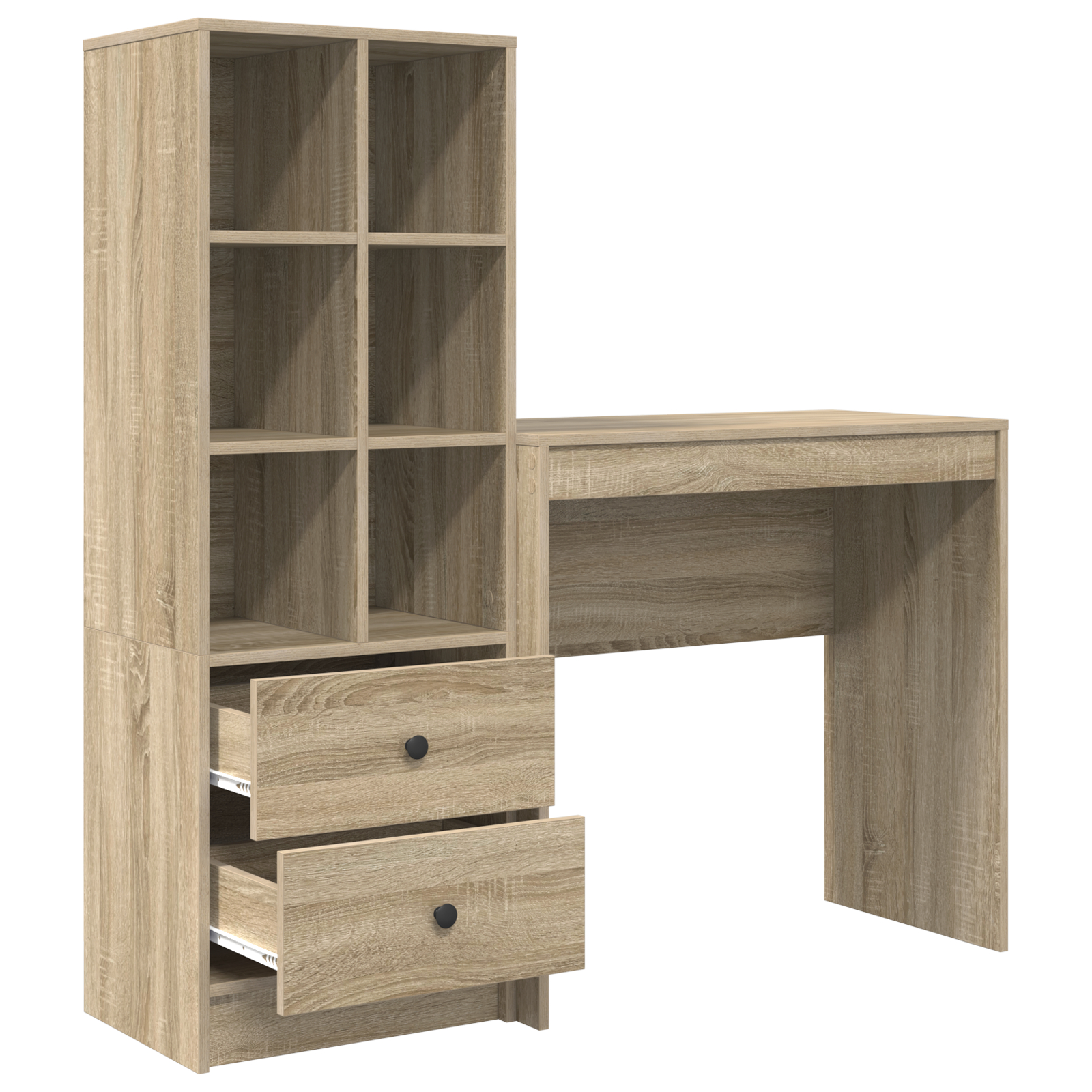 Birou cu Stocare Sonoma Oak Lemn Inginerizat GartenMobel Dekor