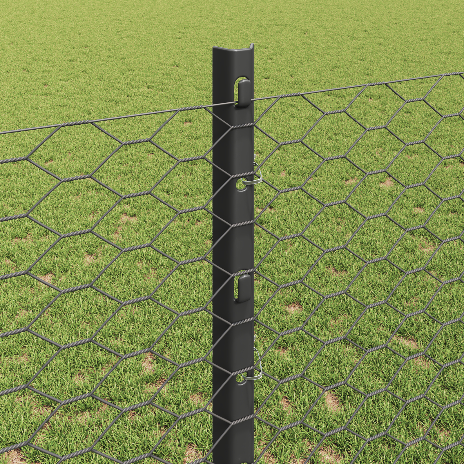 Set de Împrejmuire Set de 2 Gri Oțel Vopsit Electrostatic GartenMobel Dekor