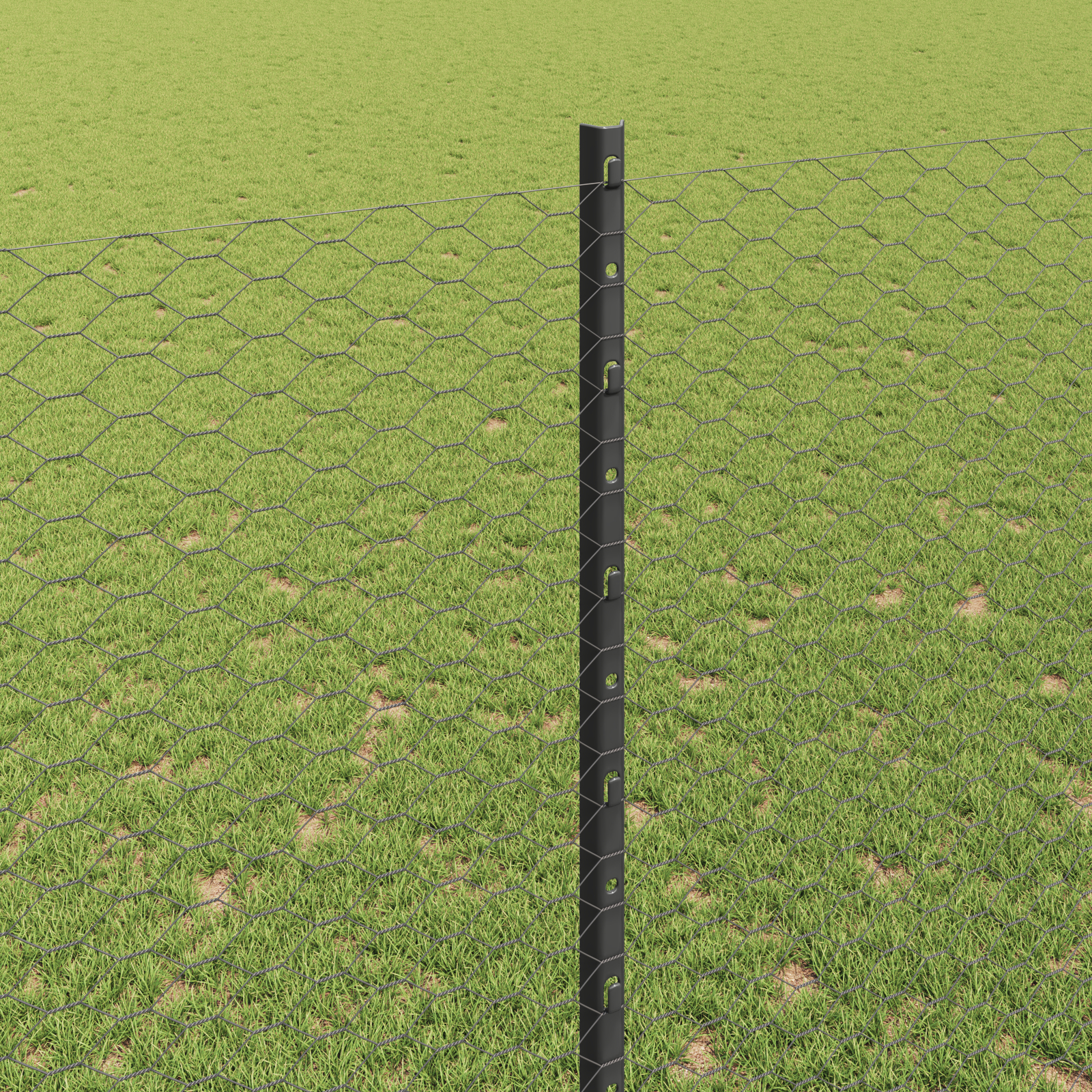 Stâlpi de Gard  10 buc U-Channel Gri 150 cm Oțel, Gard Hexagonal  Gri 1.5x10 m Oțel GartenMobel Dekor