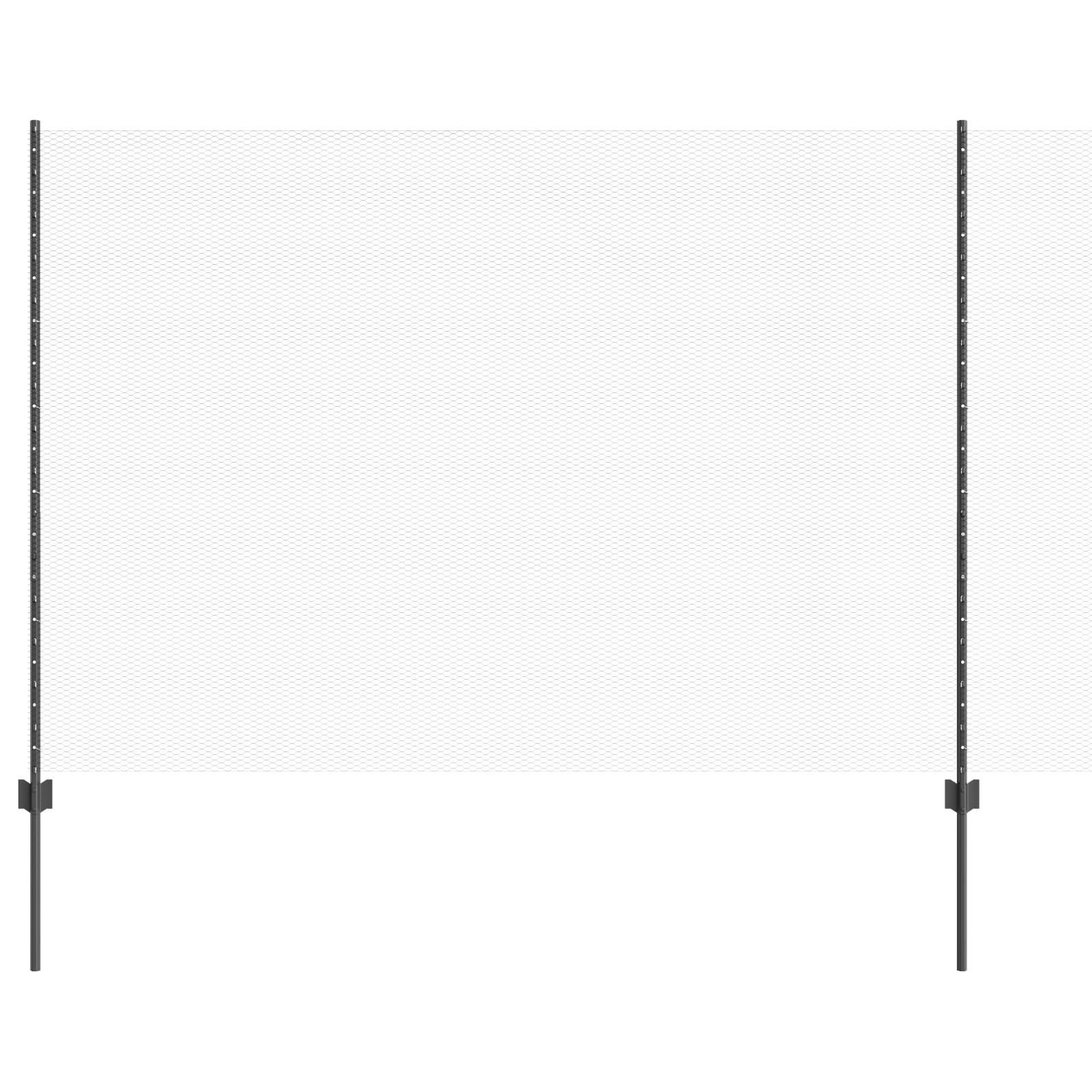 Stâlpi gard  22 buc U-Channel Gri 160 cm Oțel, Gard hexagonal  Gri 1.6x25 m Oțel GartenMobel Dekor