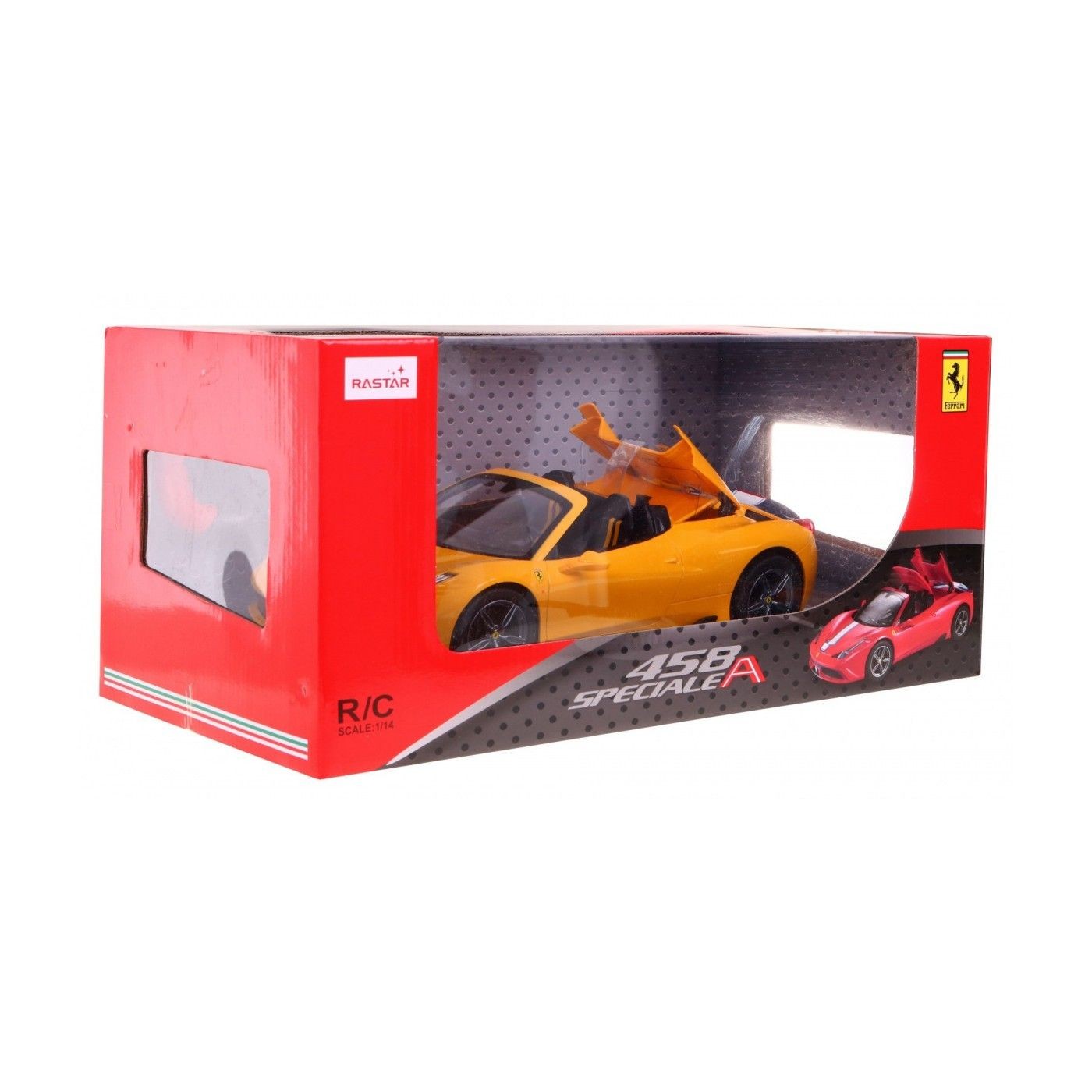 MASINA CU TELECOMANDA FERRARI 458 SPECIALE A GALBEN SCARA 1 LA 14 SuperHeroes ToysZone