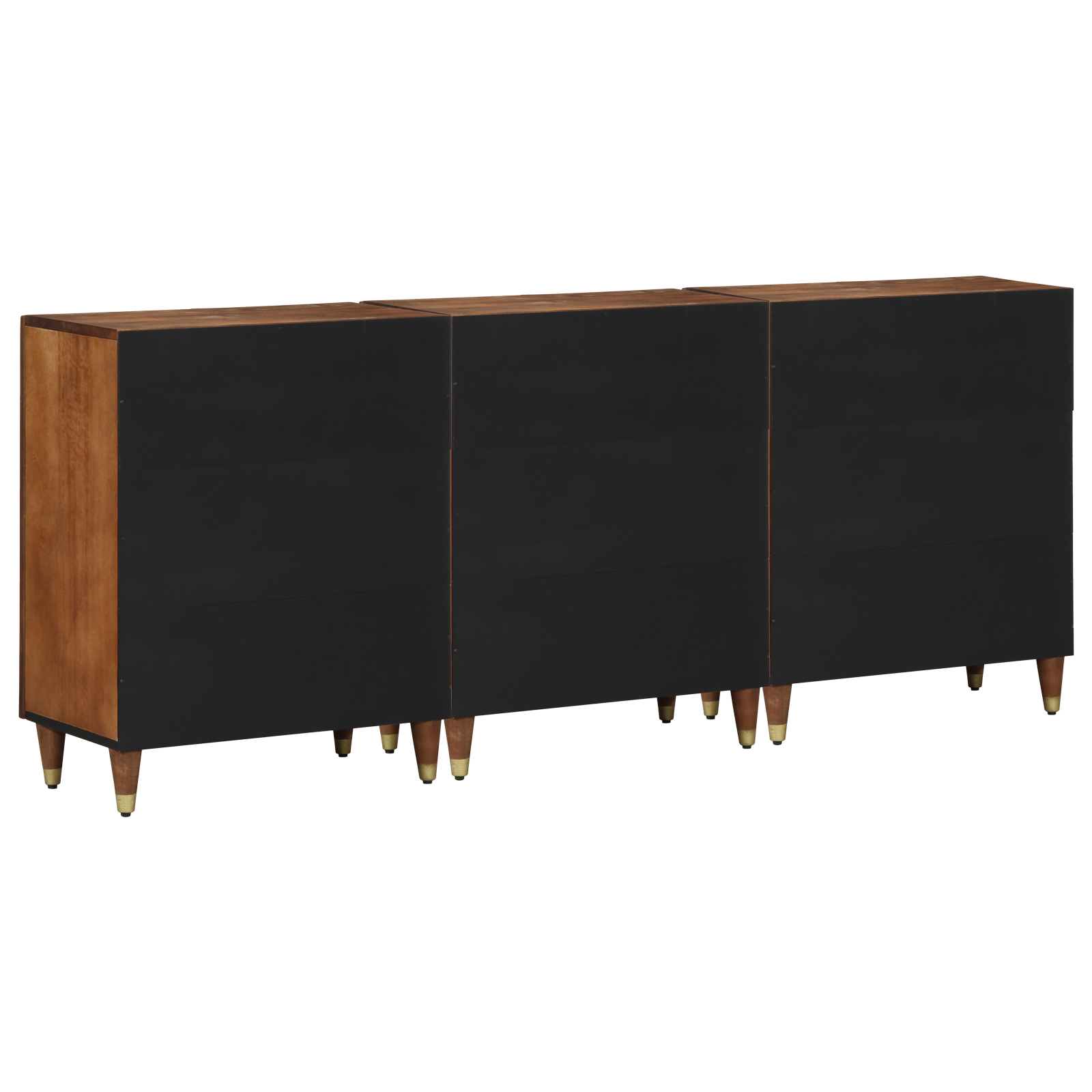 Set de Mobilier pentru Baie  3 Piese Lemn Solid de Mango, Bufet  60x33x75 cm Lemn Solid de Mango GartenMobel Dekor