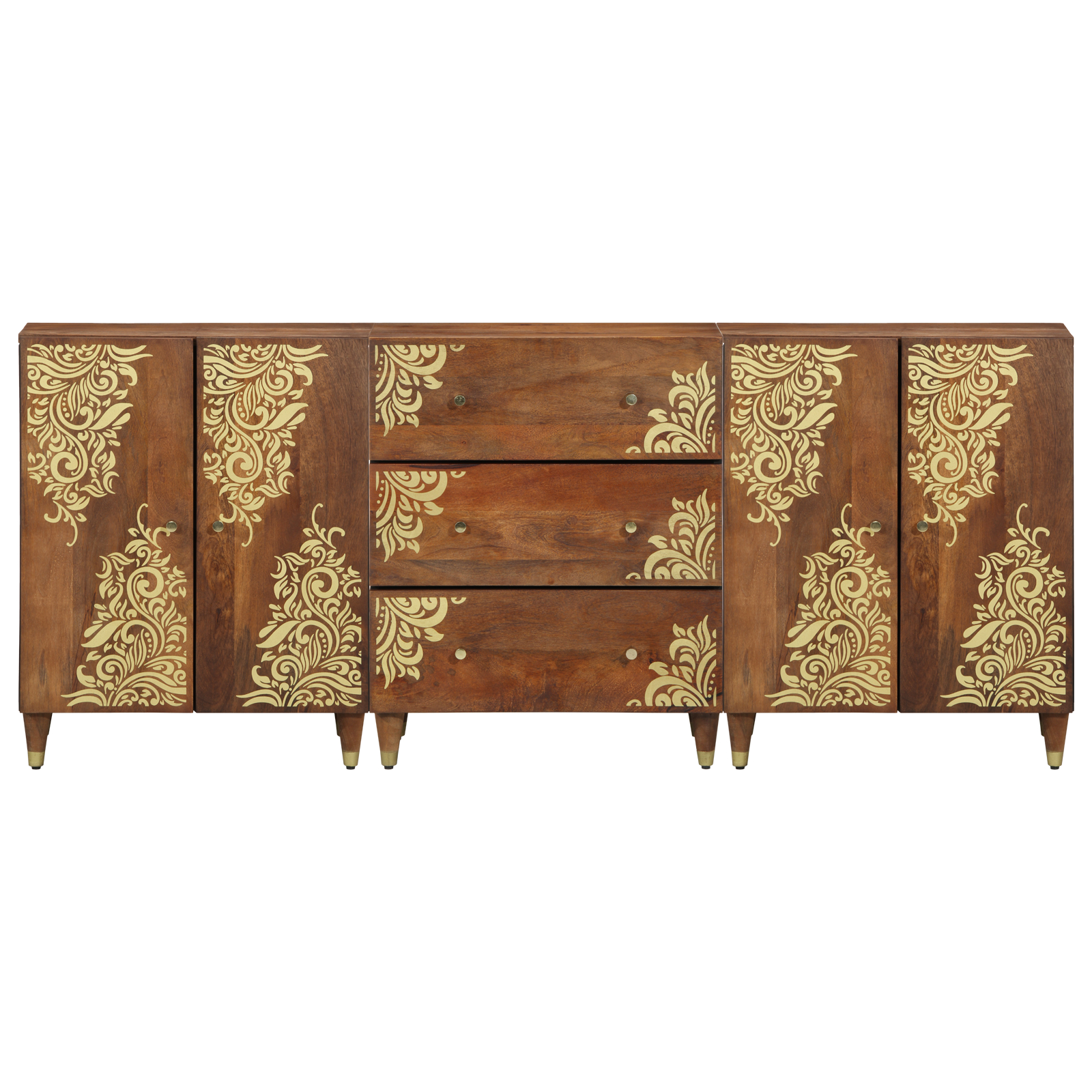 Set de Mobilier pentru Baie  3 Piese Lemn Solid de Mango, Bufet  60x33x75 cm Lemn Solid de Mango GartenMobel Dekor
