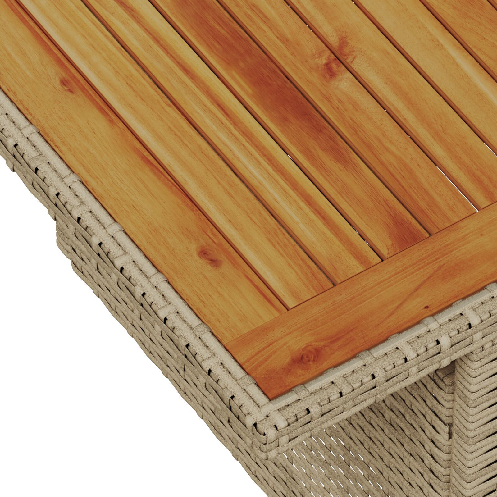 Set Dining Grădină 9 Piese cu Perne Bej din Poliratan și Acacia GartenMobel Dekor