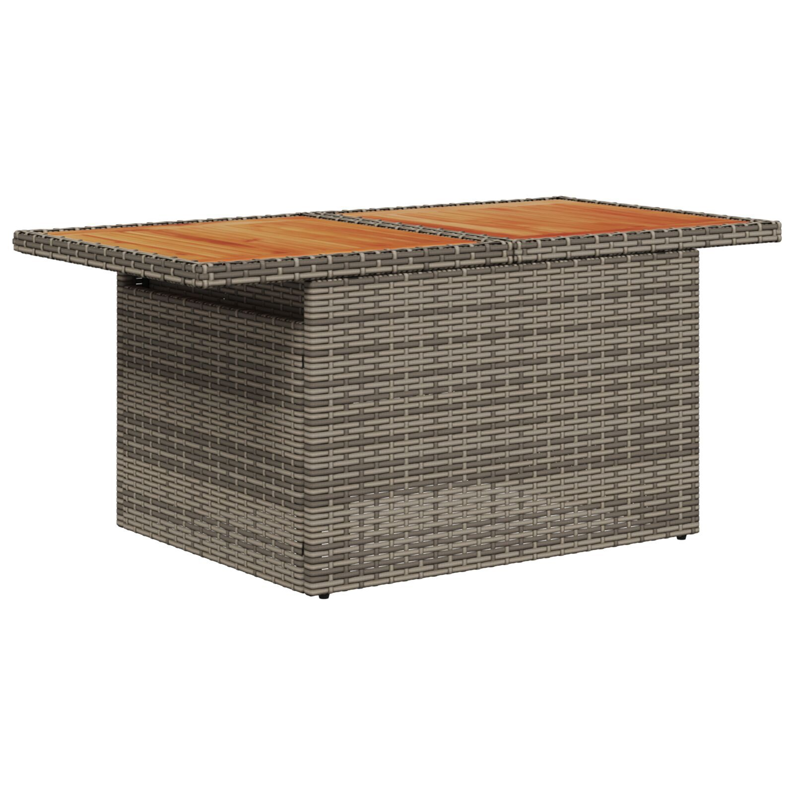 Set de grădină din 5 piese cu perne gri din ratan poli și acacia GartenMobel Dekor