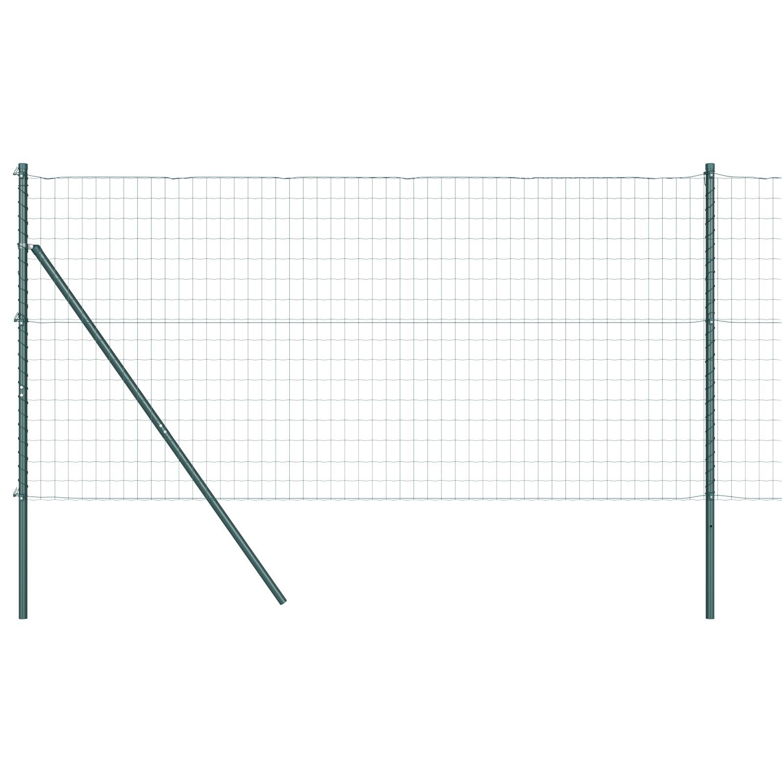 Euro Fence cu 7 Stâlpi 1.2x10 m Oțel Galvanizat Verde GartenMobel Dekor