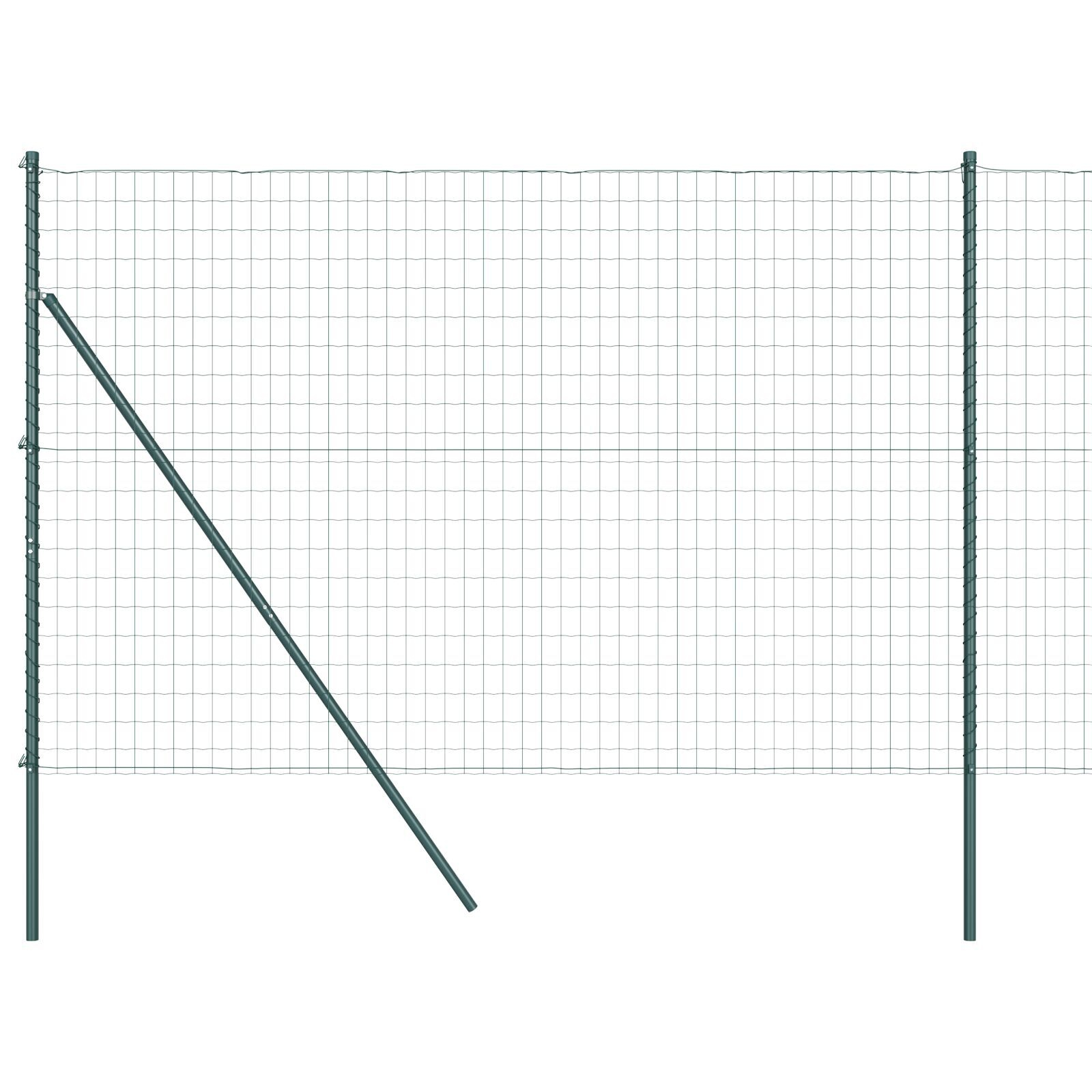 Euro Fence cu 7 stâlpi 1.6x10 m Oțel galvanizat Verde GartenMobel Dekor