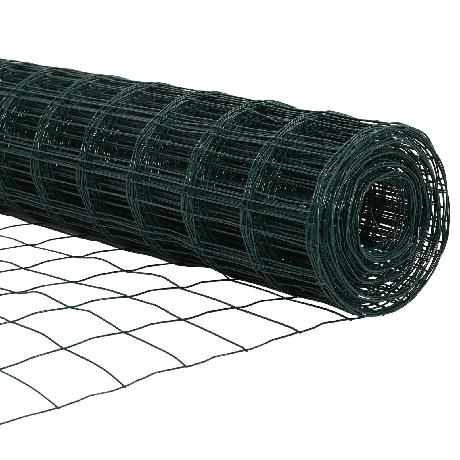 Euro Fence cu 7 stâlpi 1x10 m Oțel galvanizat Verde GartenMobel Dekor