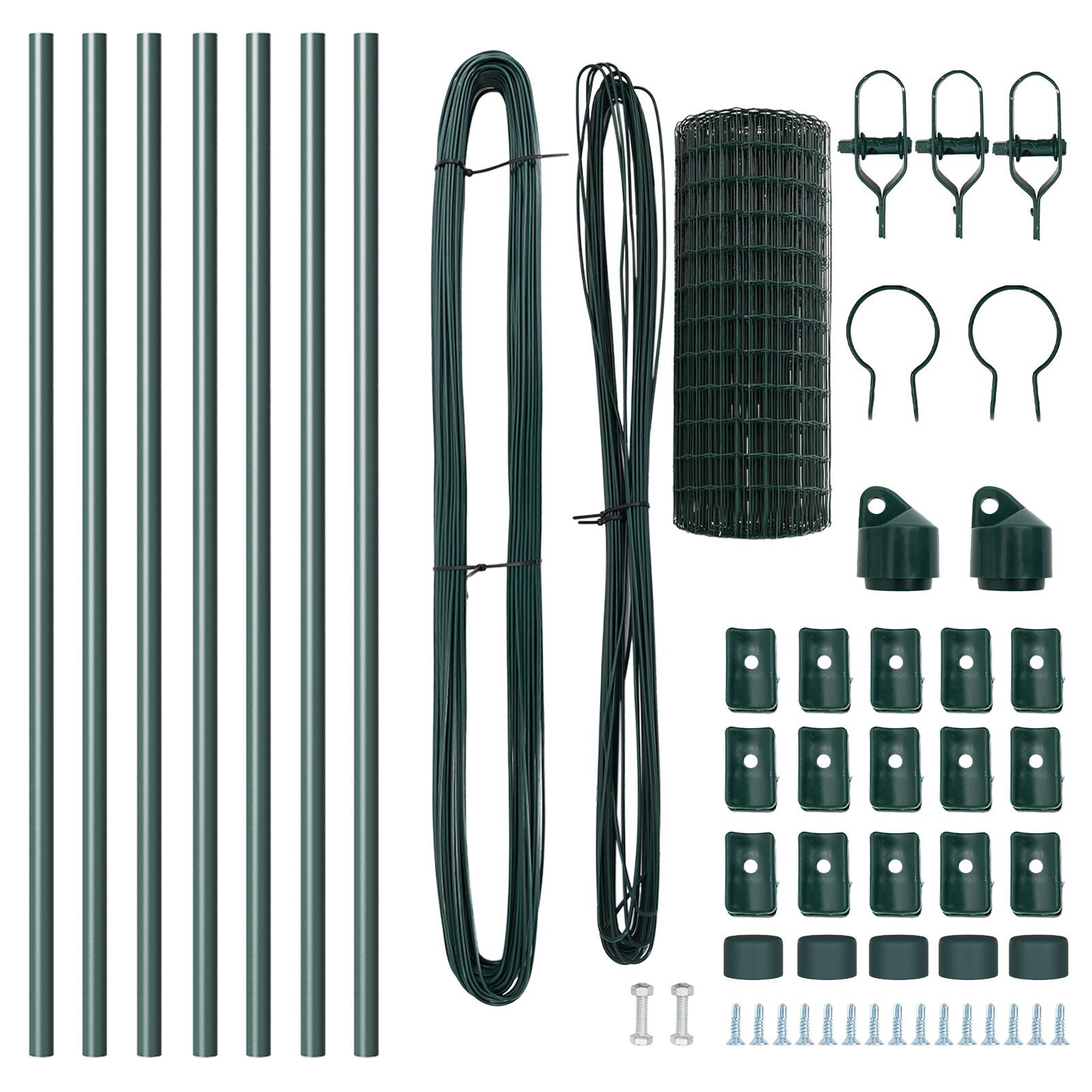 Gard Euro Set de 2 Verde Oțel vopsit electrostatic 10 x 0.8 m GartenMobel Dekor