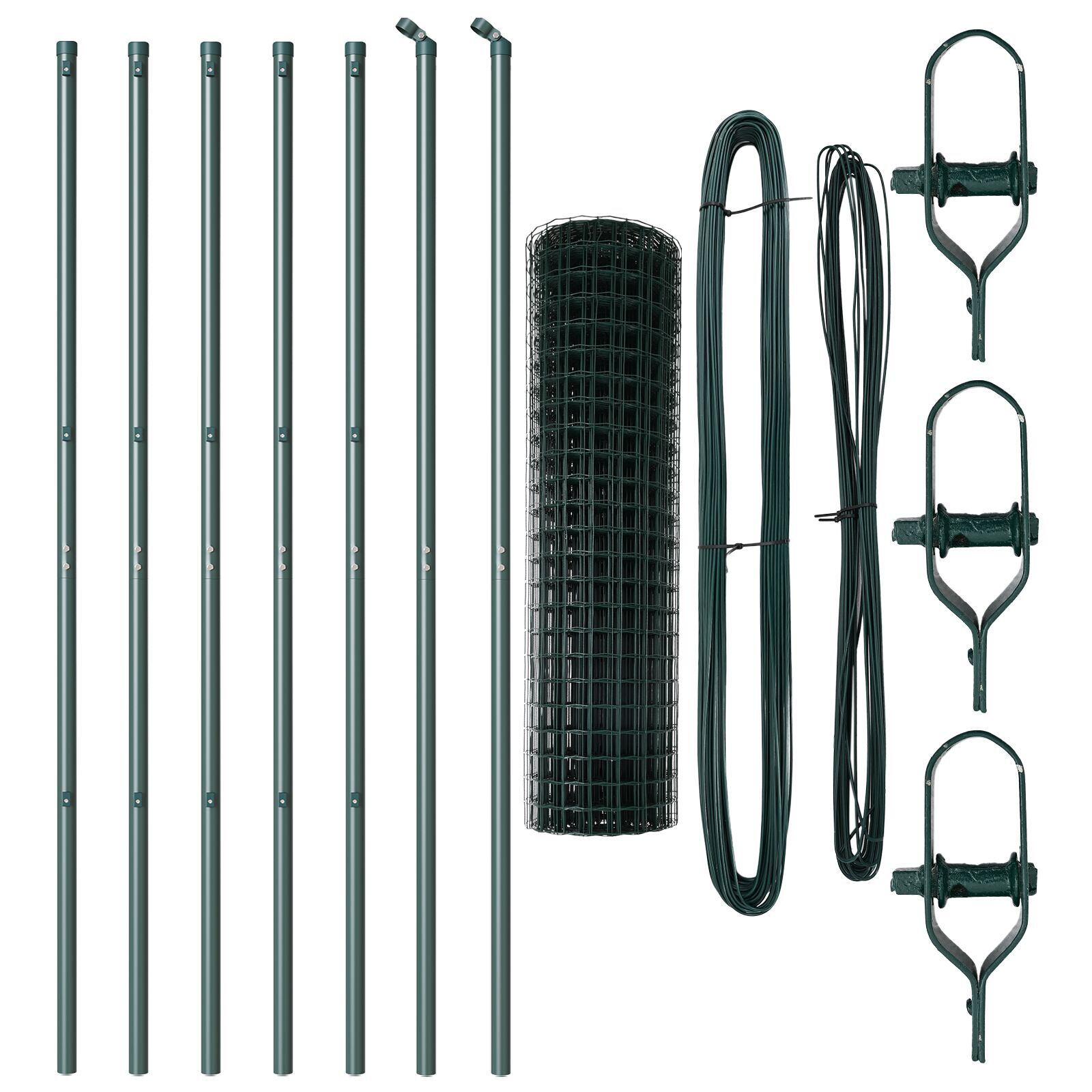 Împrejmuirea Euro Set de 2 Verde Oțel vopsit electrostatic GartenMobel Dekor