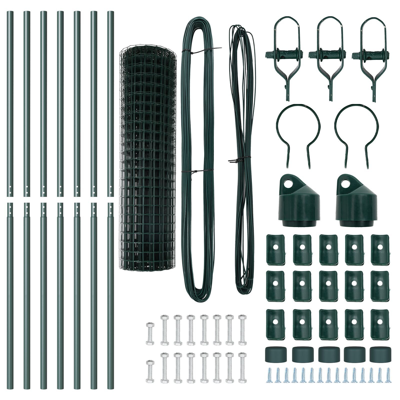 Împrejmuirea Euro Set de 2 Verde Oțel vopsit electrostatic GartenMobel Dekor