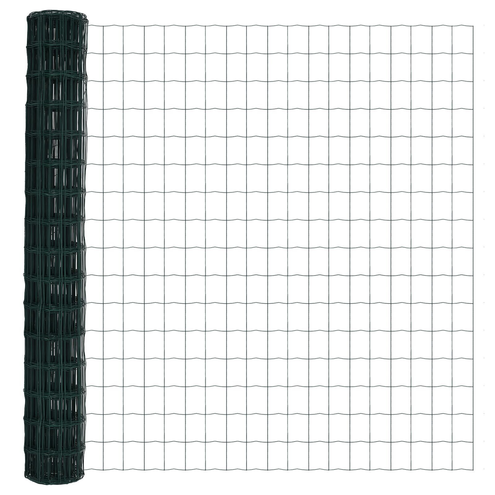 Împrejmuirea Euro cu 7 stâlpi 1.5x10 m din oțel galvanizat verde GartenMobel Dekor