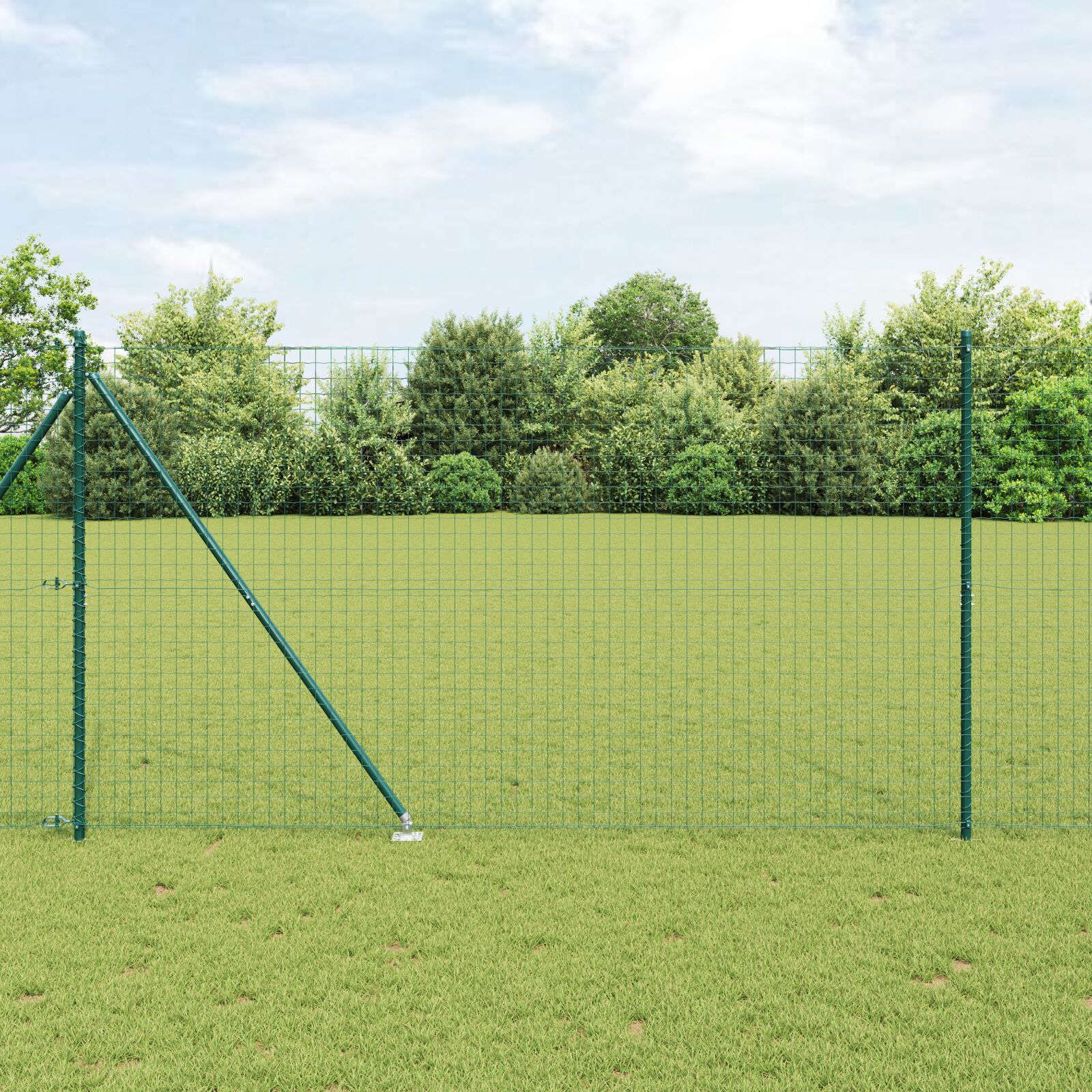 Stâlpi de gard cu vârf, 52 buc., Ø32 mm, 170 cm. oțel zincat GartenMobel Dekor