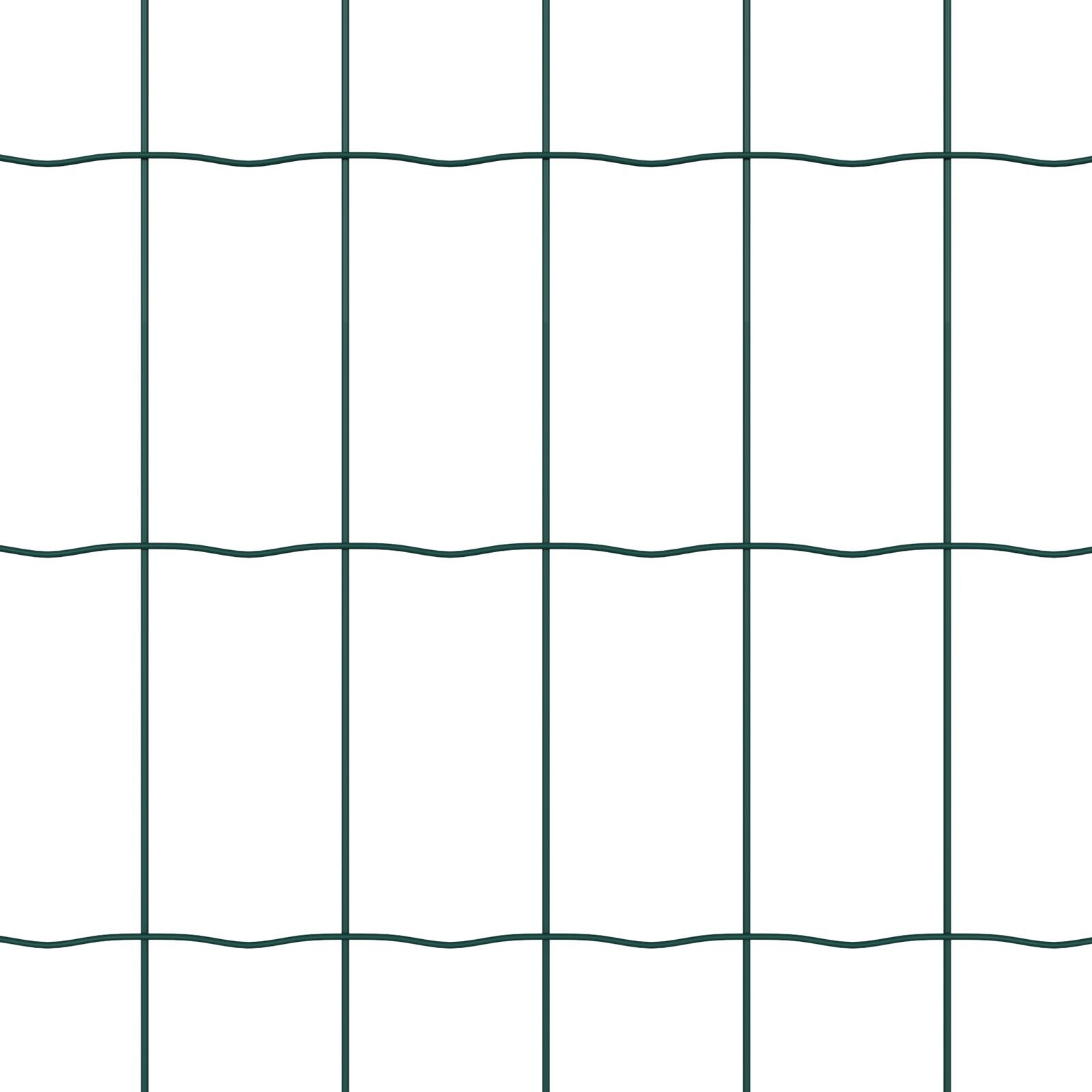 Euro Fence cu 13 stâlpi 0.6x25 m Oțel galvanizat Verde GartenMobel Dekor