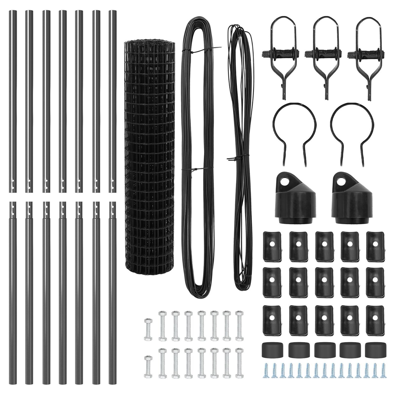 Euro Fence cu 7 Posturi 1.4x10 m Oțel Zincat Gri GartenMobel Dekor