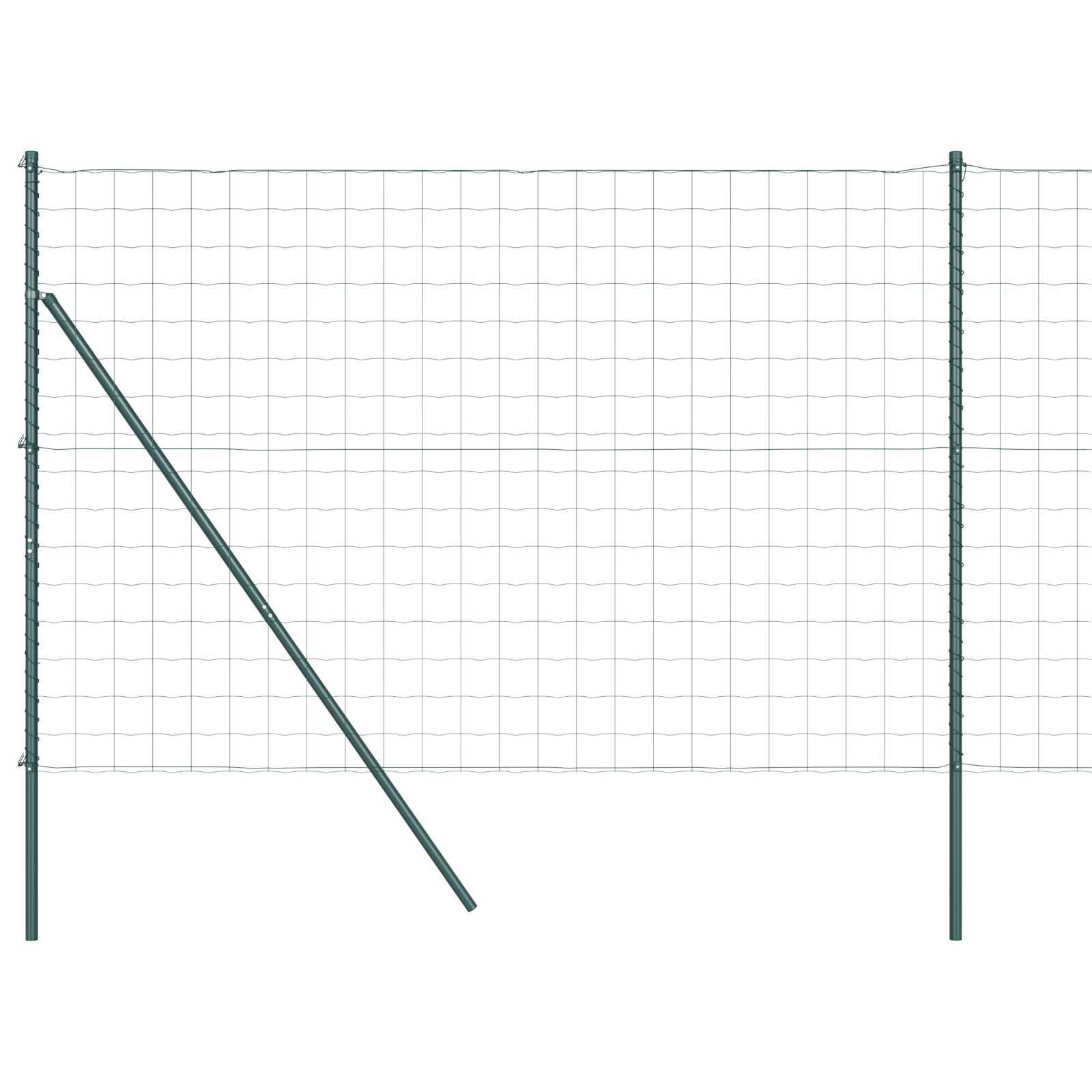 Euro Fence cu 7 posturi 1.6x10 m Oțel galvanizat Verde GartenMobel Dekor