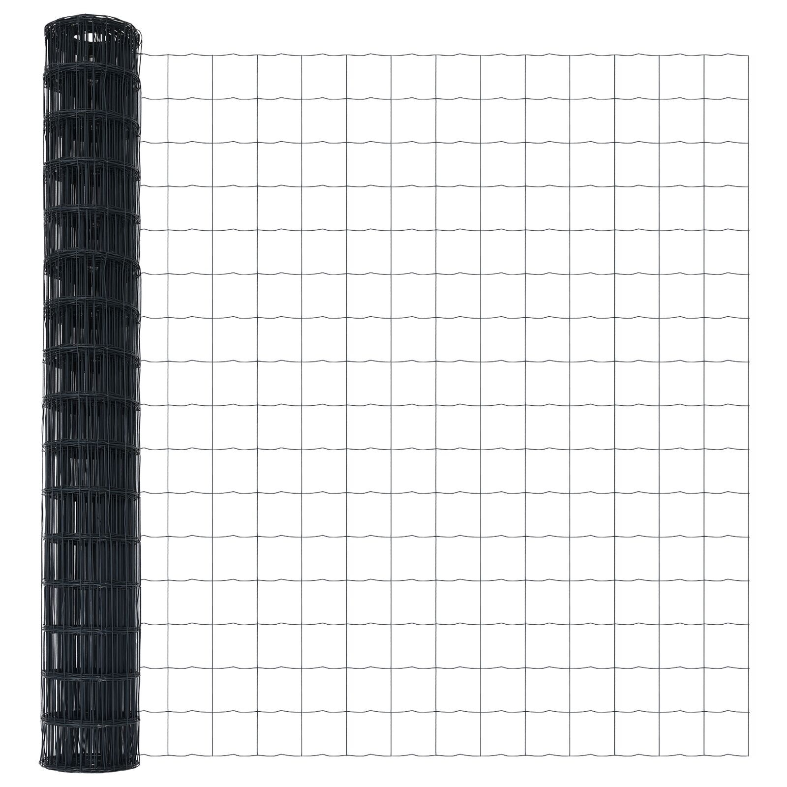 Euro Fence cu 7 stâlpi 1.5x10 m Oțel galvanizat Gri GartenMobel Dekor