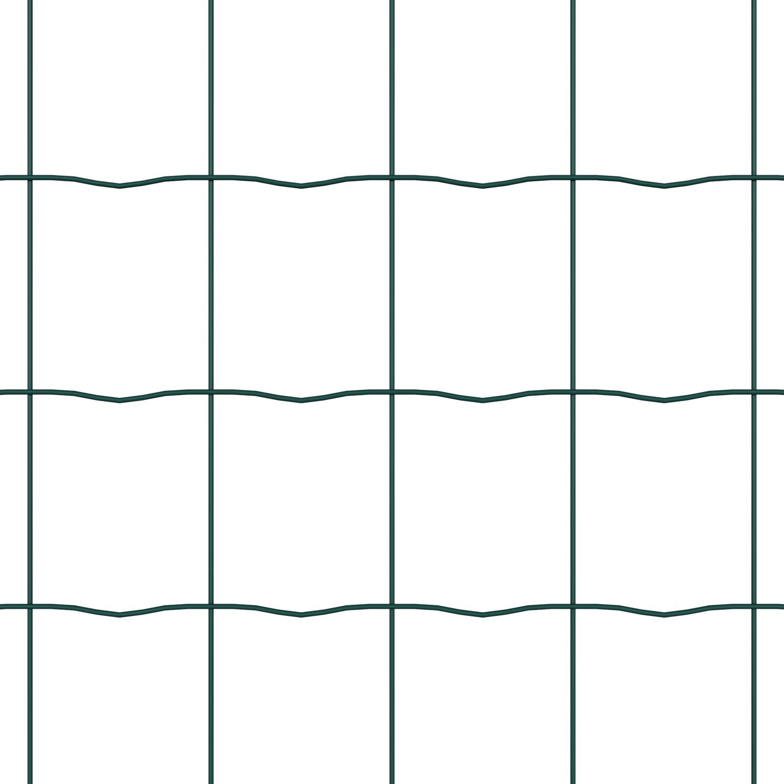 Gard Euro cu 7 stâlpi 0.4x10 m din oțel galvanizat verde GartenMobel Dekor