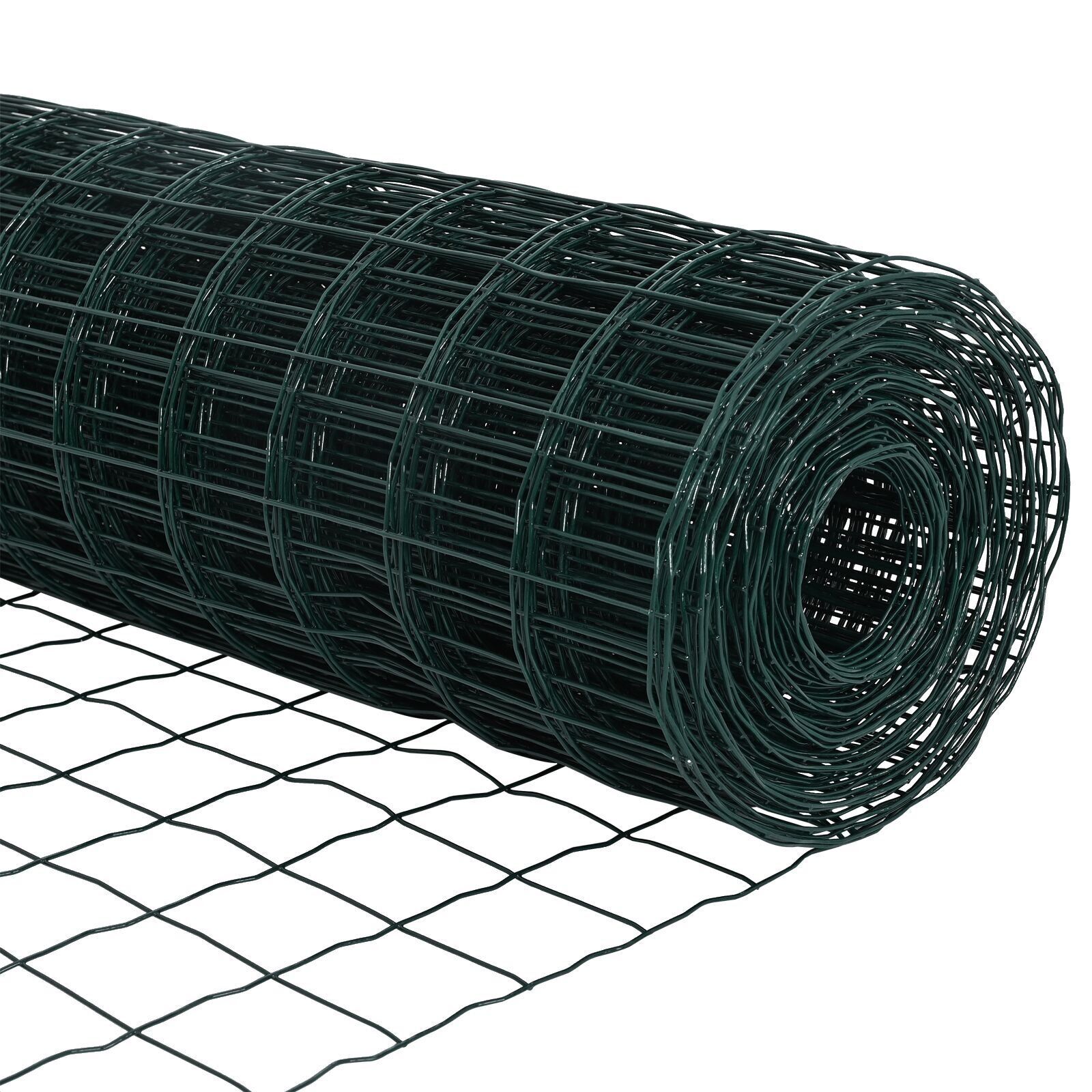 Gard Euro cu 7 stâlpi 0.4x10 m din oțel galvanizat verde GartenMobel Dekor