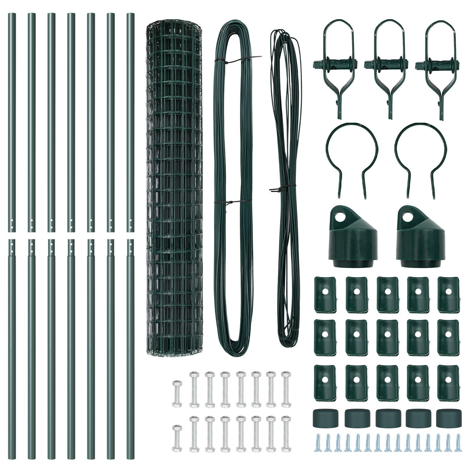 Împrejmuire Euro Set de 2 Verde Metal 10 x 1,5 m Durabil GartenMobel Dekor