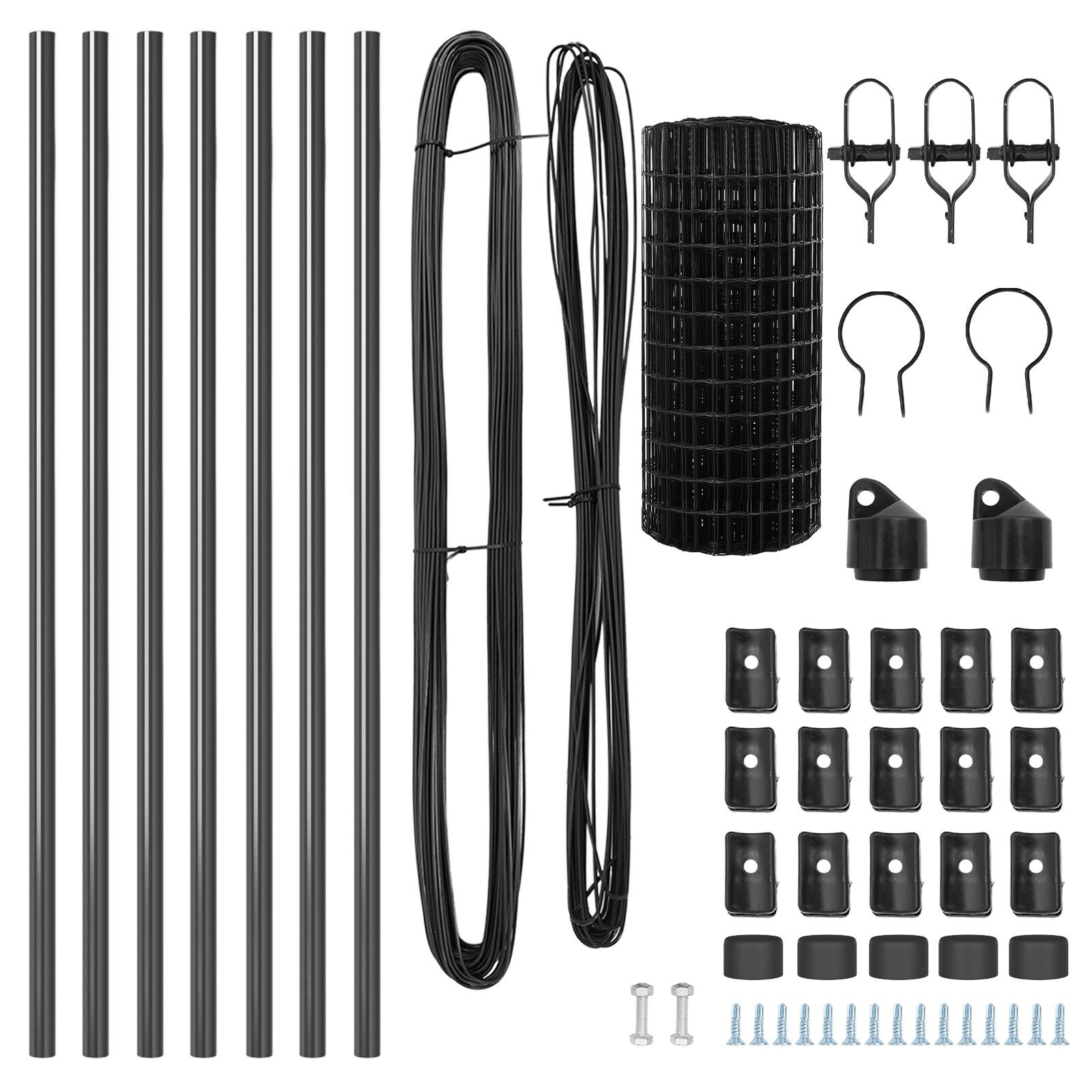 Împrejmuire Euro cu 7 stâlpi 0.6x10 m Oțel galvanizat gri GartenMobel Dekor