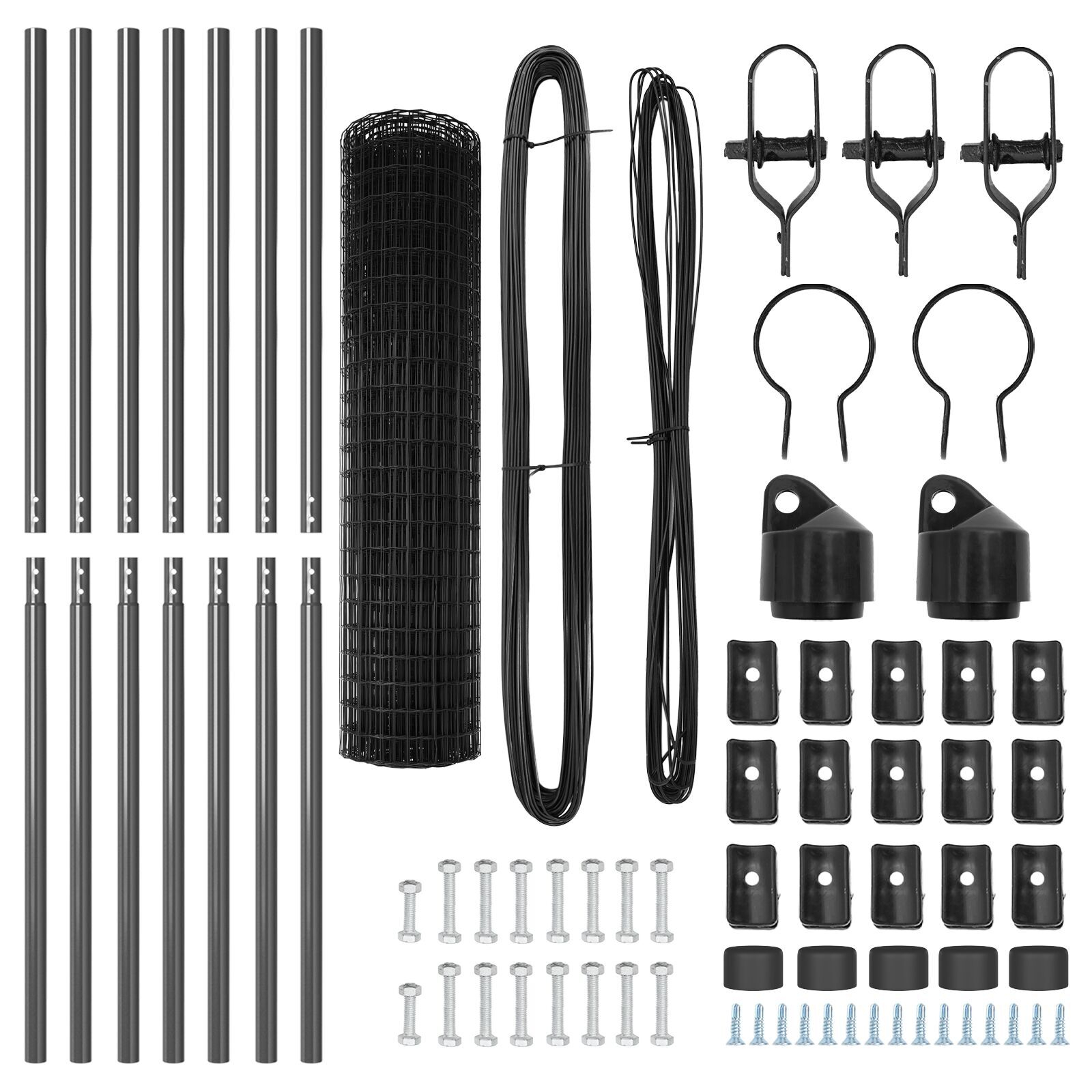 Împrejmuire Euro cu 7 stâlpi 1.2x10 m Oțel galvanizat Gri GartenMobel Dekor