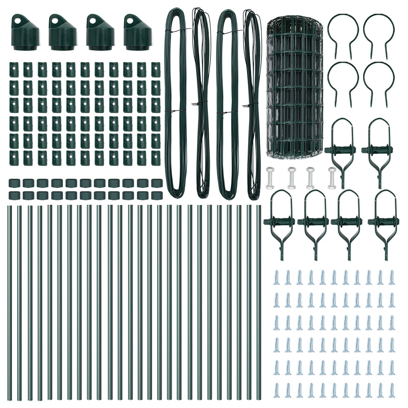 Împrejmuitor Euro cu 13 stâlpi 0.6x50 m din oțel galvanizat verde GartenMobel Dekor