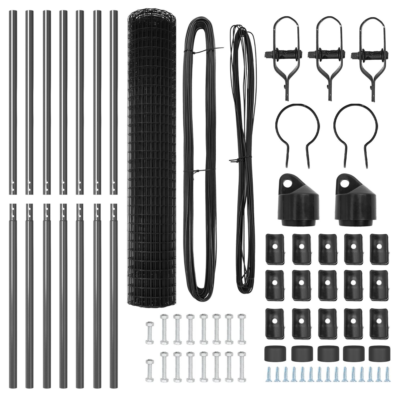 Împrejmuitor Euro cu 7 stâlpi 1.6x10 m din oțel galvanizat gri GartenMobel Dekor