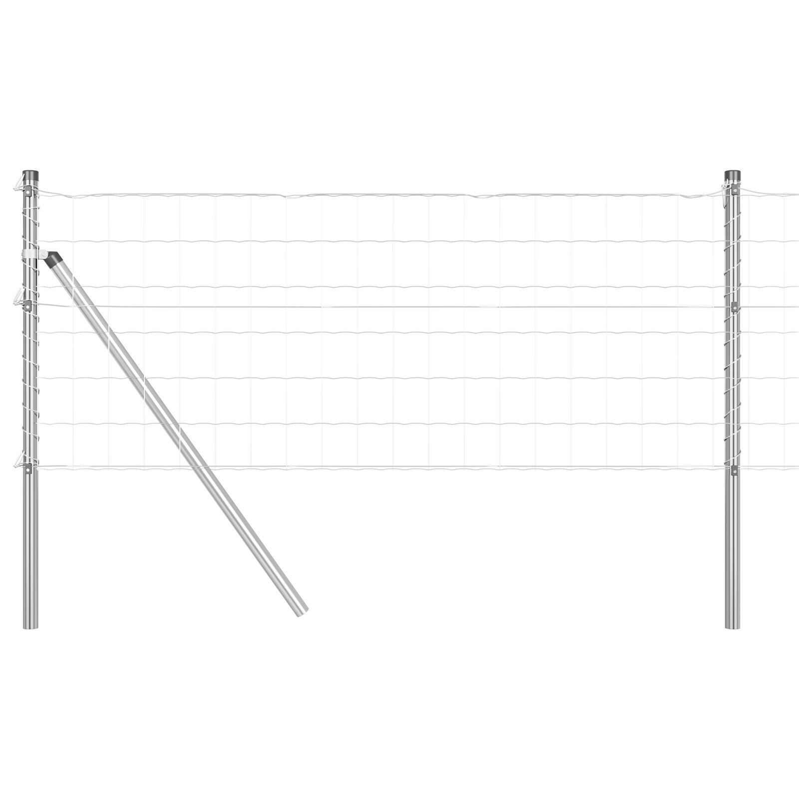 Euro Fence cu 13 Stâlpi 0.4x25 m Oțel Zincat GartenMobel Dekor