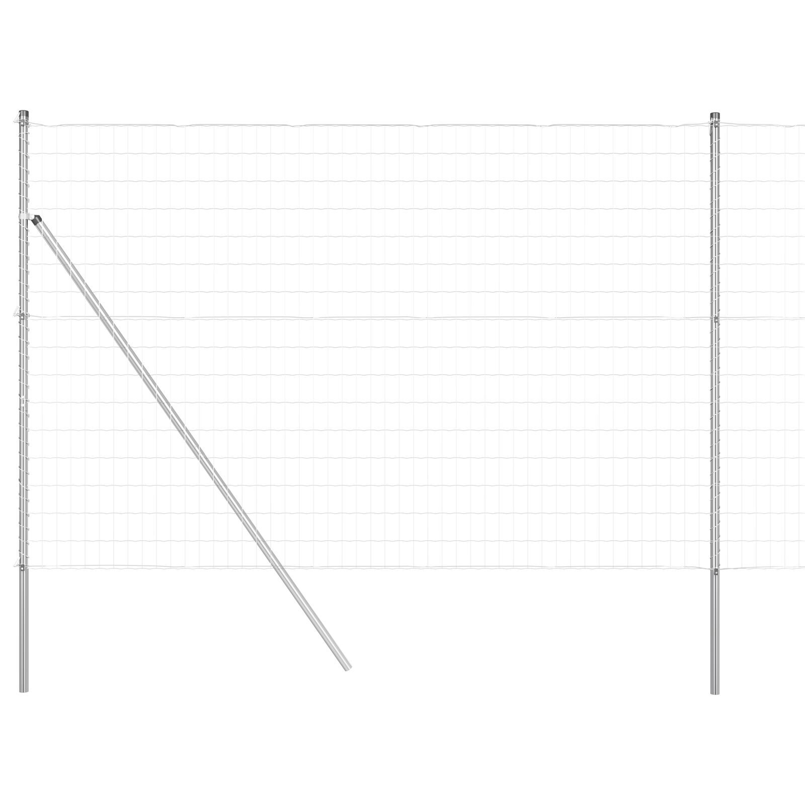 Euro Fence cu 7 Stâlpi 1.6x10 m Oțel Galvanizat GartenMobel Dekor