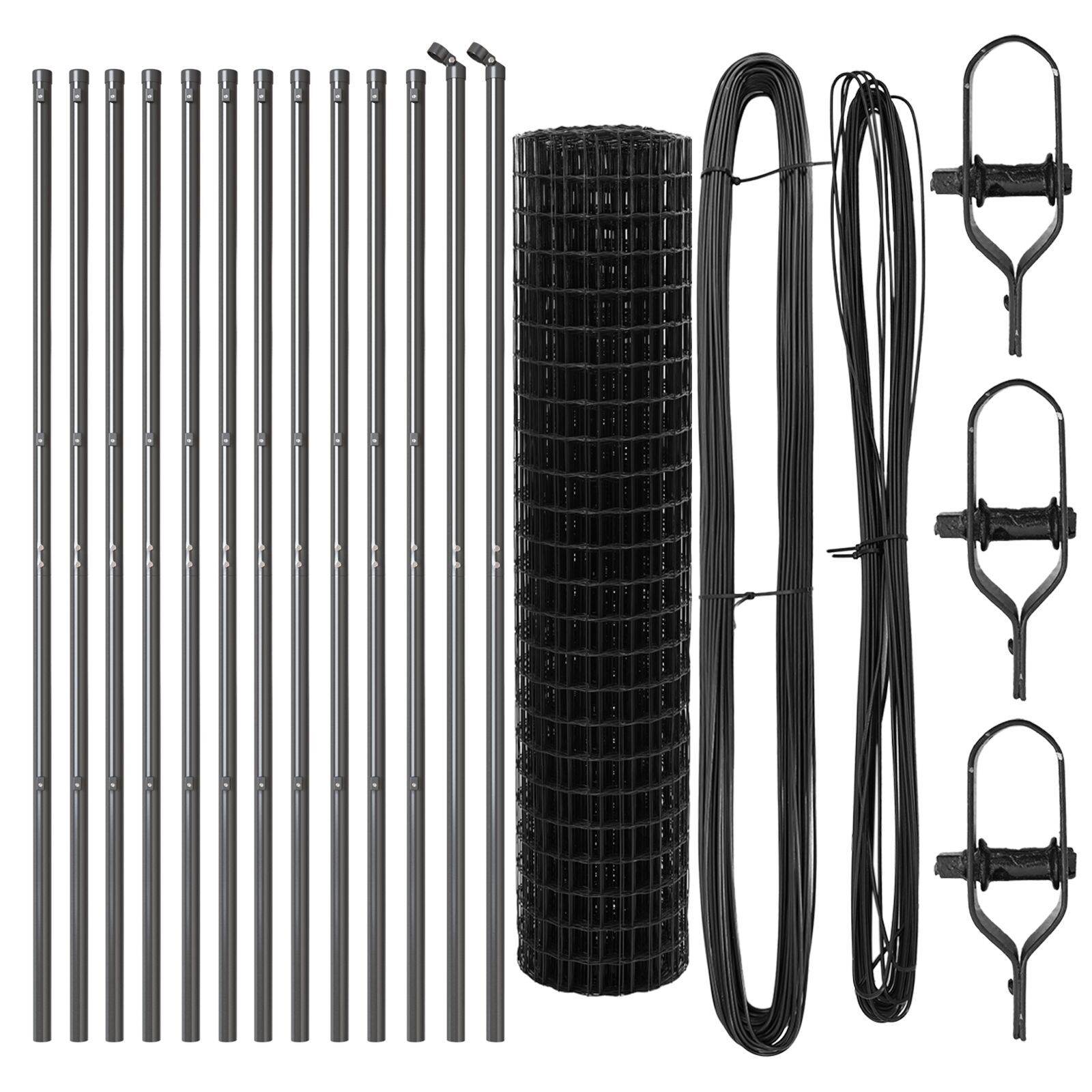 Gard Euro Set de 2 Gri Oțel 25 x 1 m Durabil Gard Euro GartenMobel Dekor