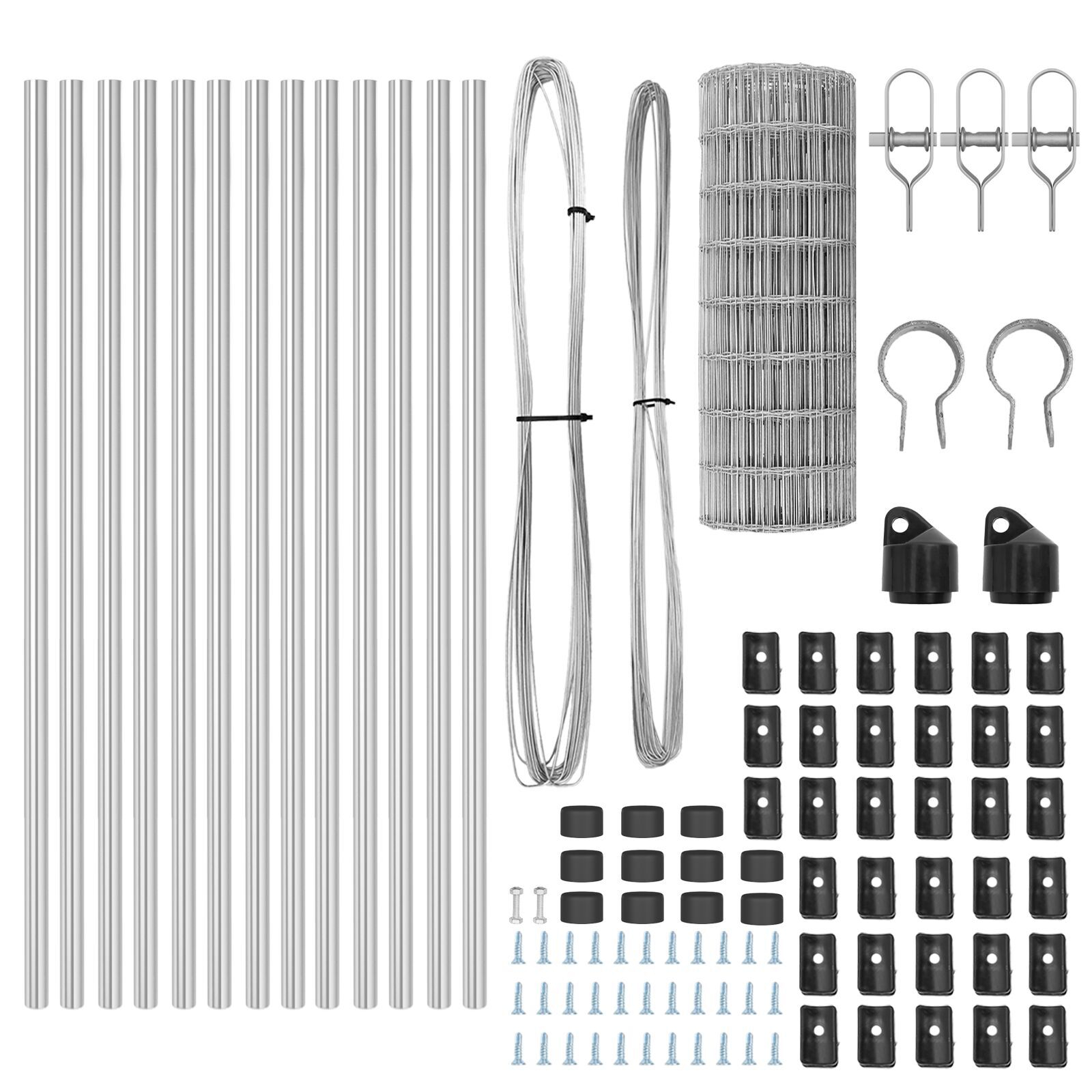 Gard Euro cu 13 Stâlpi 0.6x25 m Oțel galvanizat GartenMobel Dekor