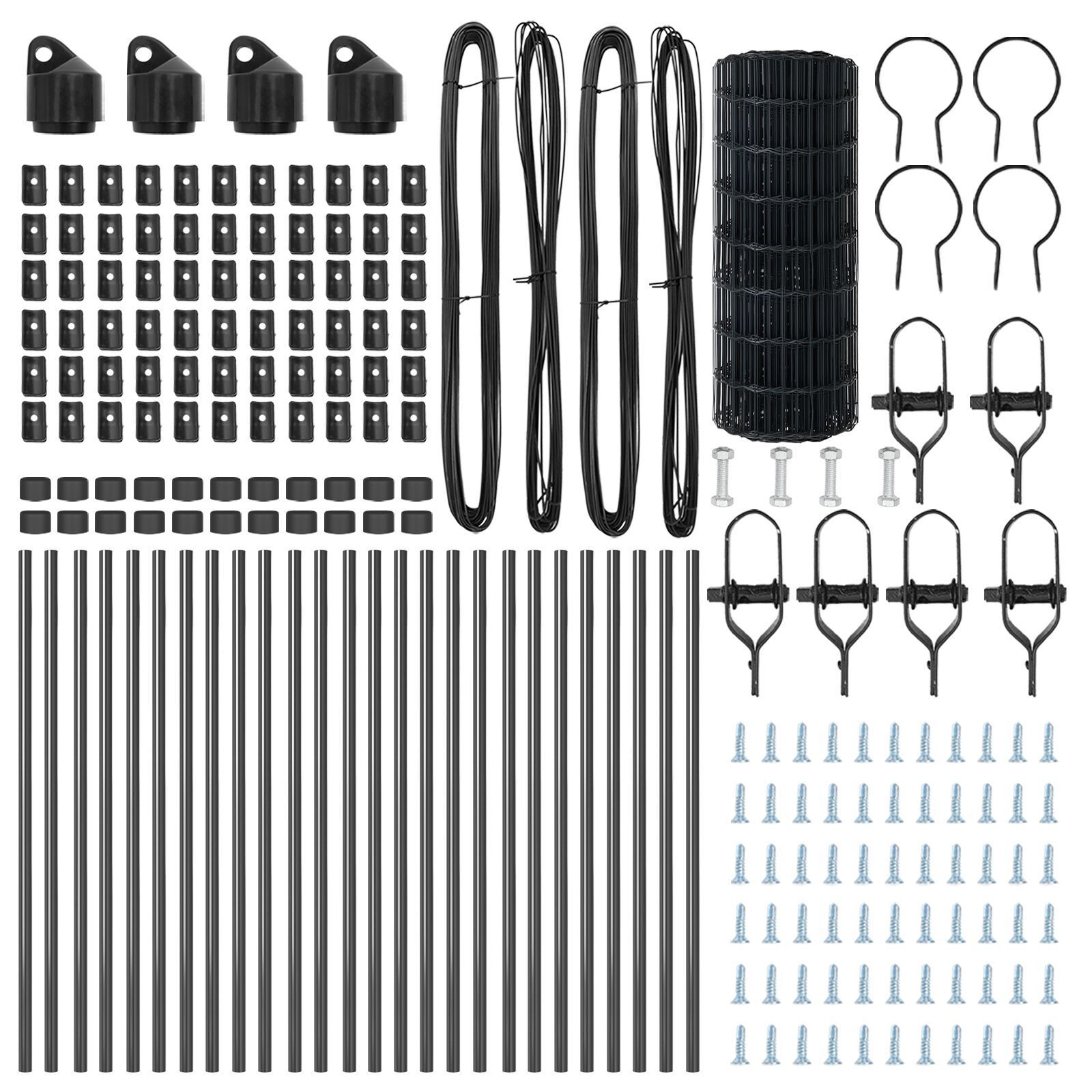 Gard Euro cu 13 Stâlpi 0.6x50 m Oțel galvanizat Gri GartenMobel Dekor