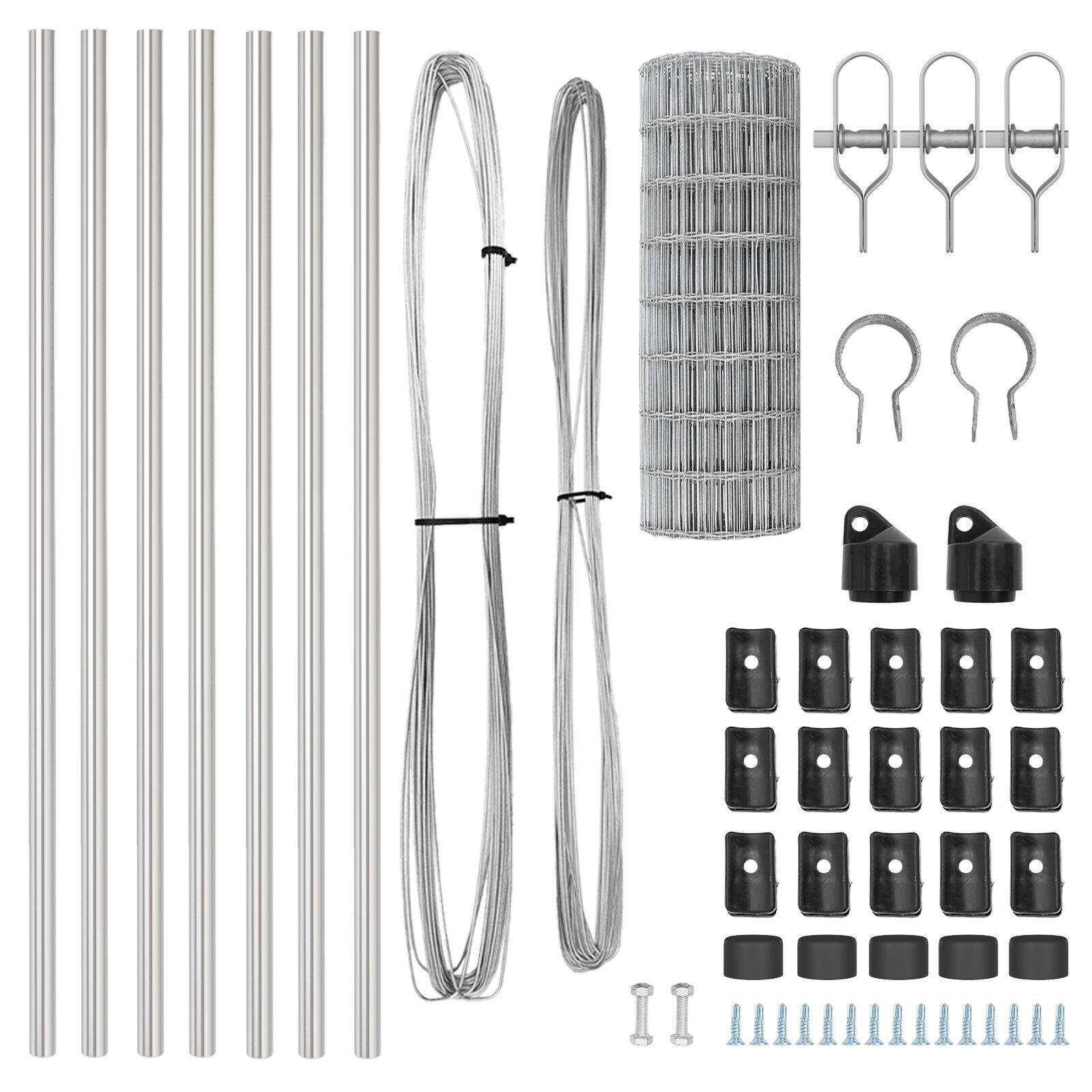Gard Euro cu 13 stâlpi 0.4x25 m Oțel galvanizat GartenMobel Dekor