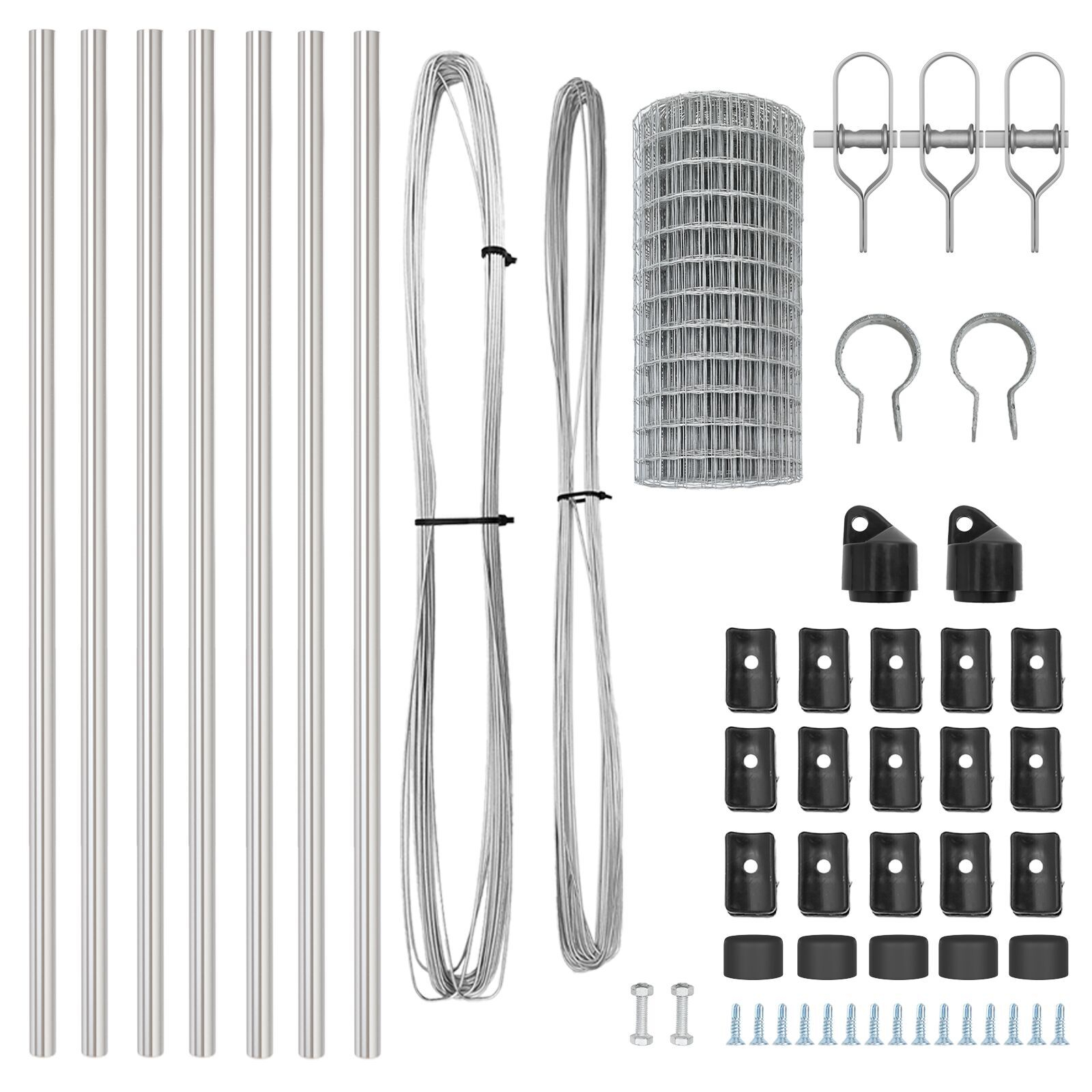 Gard Euro cu 13 stâlpi 0.8x25 m Oțel galvanizat GartenMobel Dekor