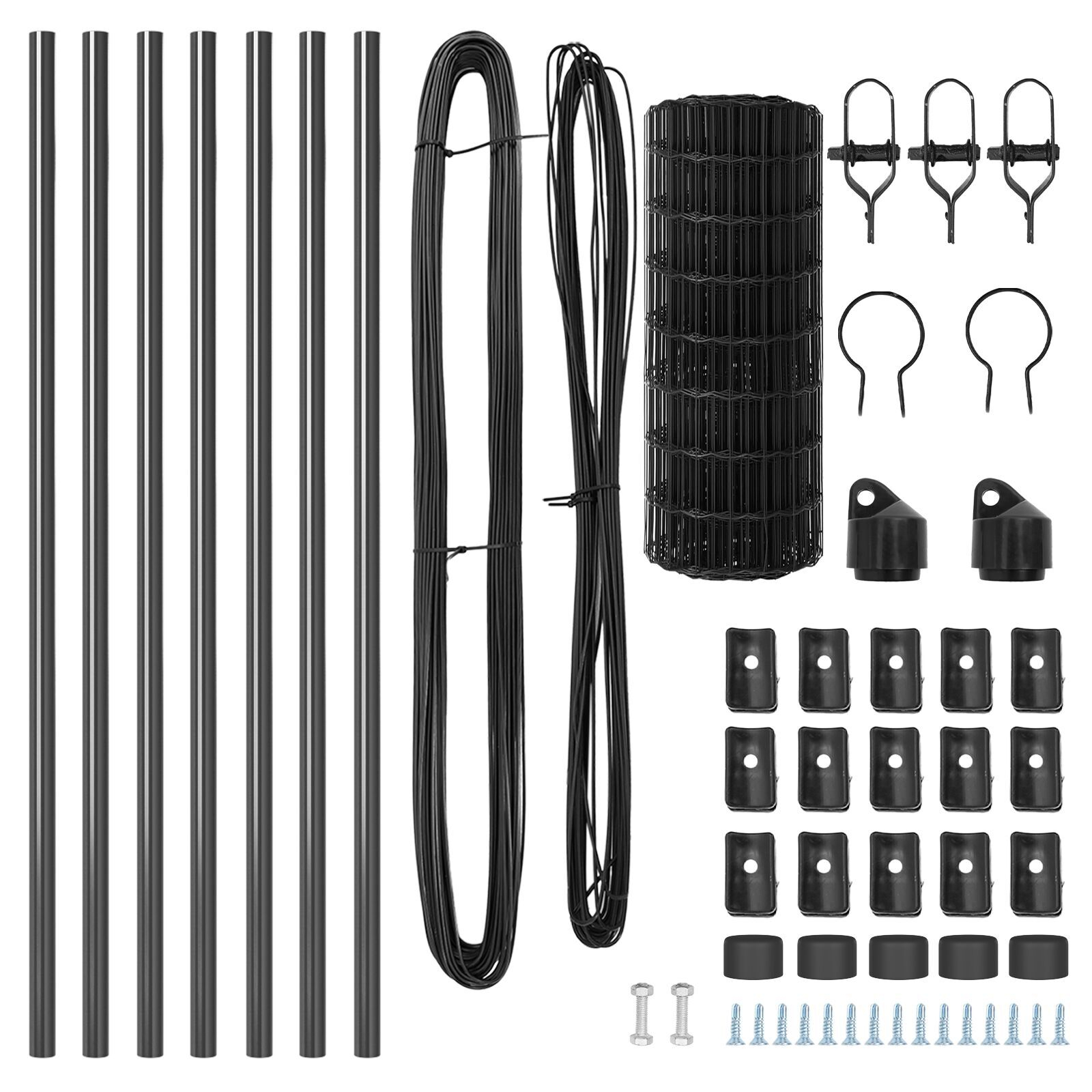 Gard Euro cu 7 Stâlpi 0.6x10 m Oțel Galvanizat Gri GartenMobel Dekor