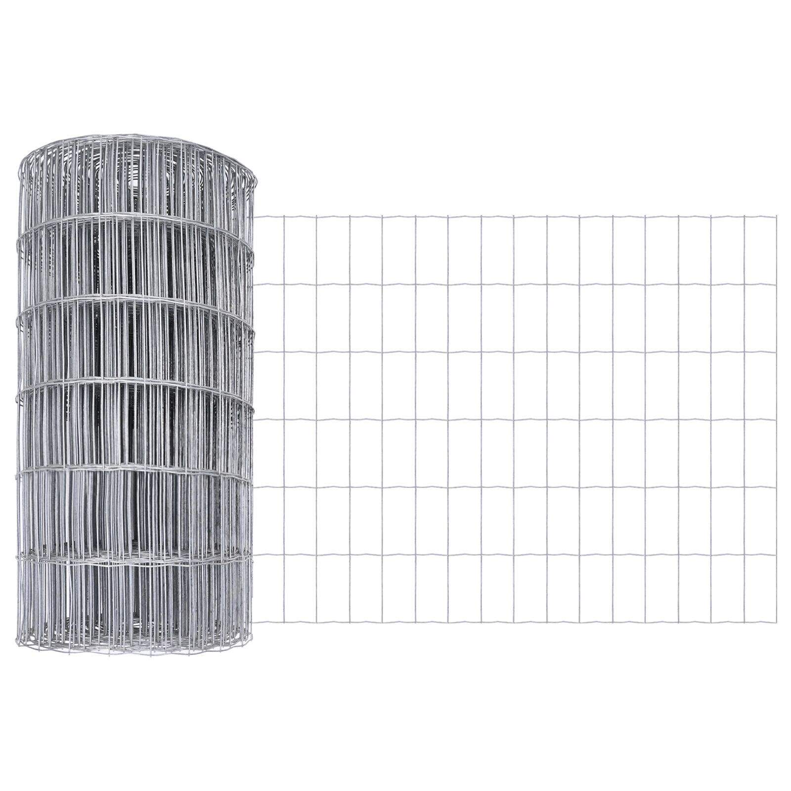 Gard Euro cu 7 stâlpi 0.6x10 m Oțel galvanizat GartenMobel Dekor