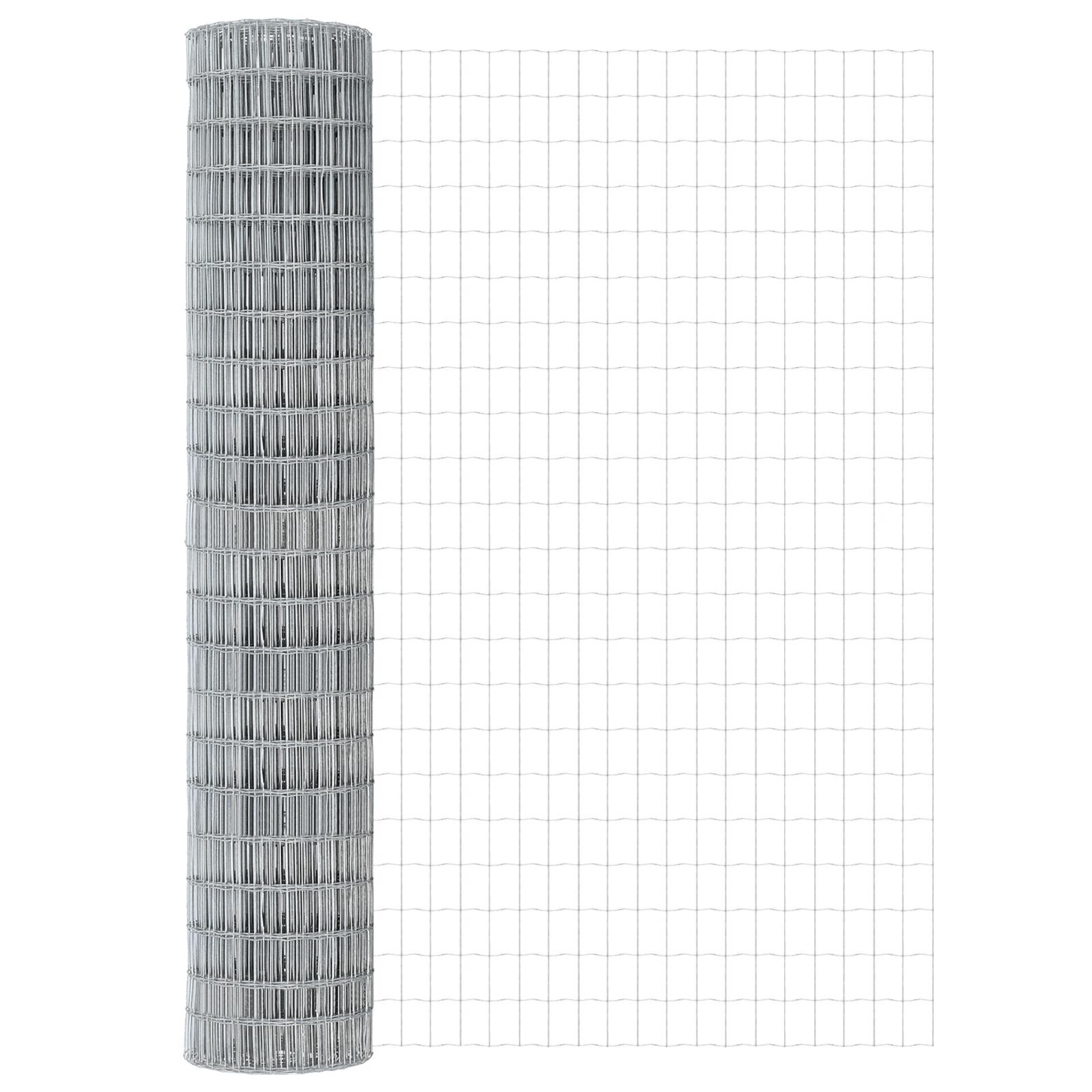 Împrejmuirea Euro cu 7 Stâlpi 1.6x10 m Oțel galvanizat GartenMobel Dekor