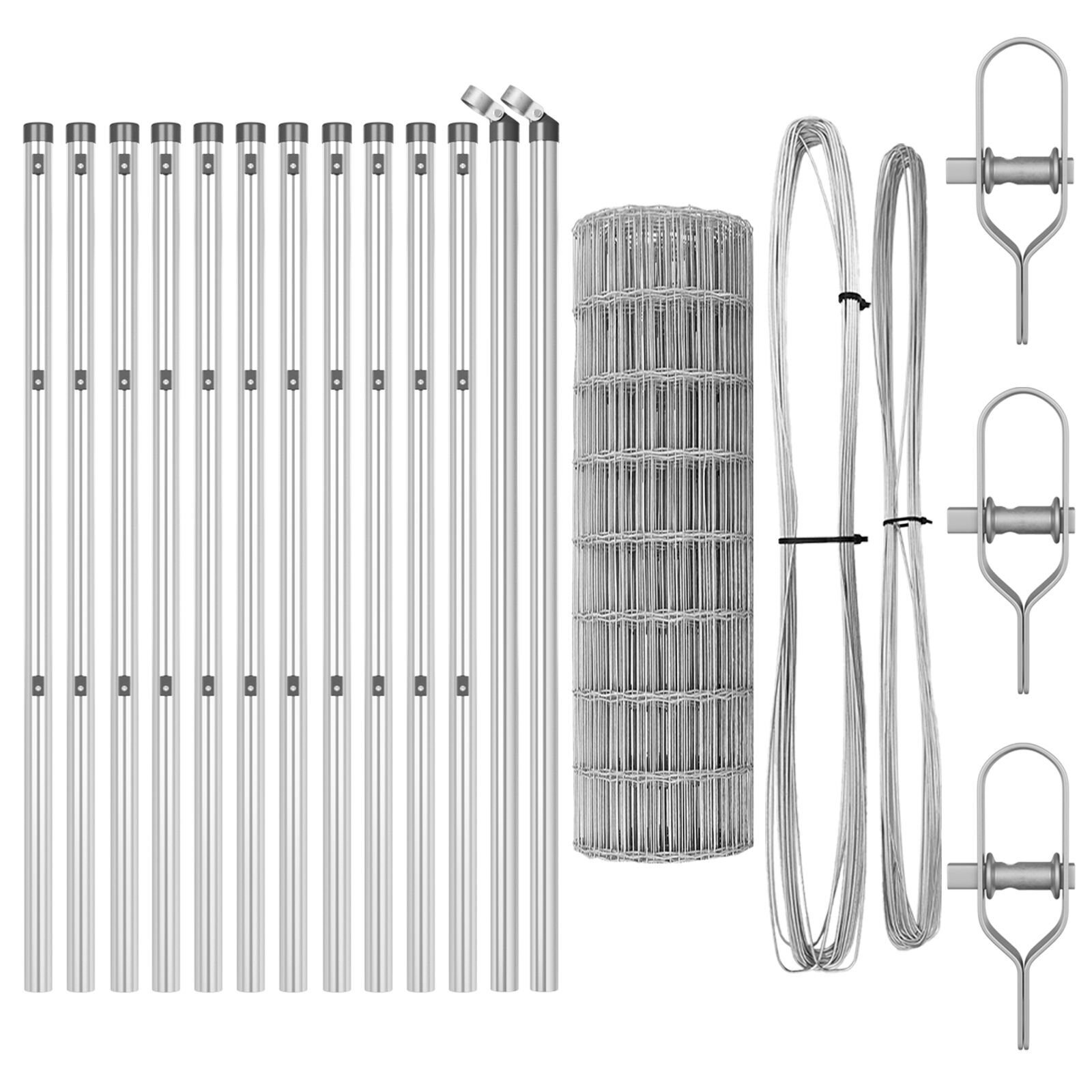 Îngrădire Euro cu 13 stâlpi 0.6x25 m Oțel galvanizat GartenMobel Dekor