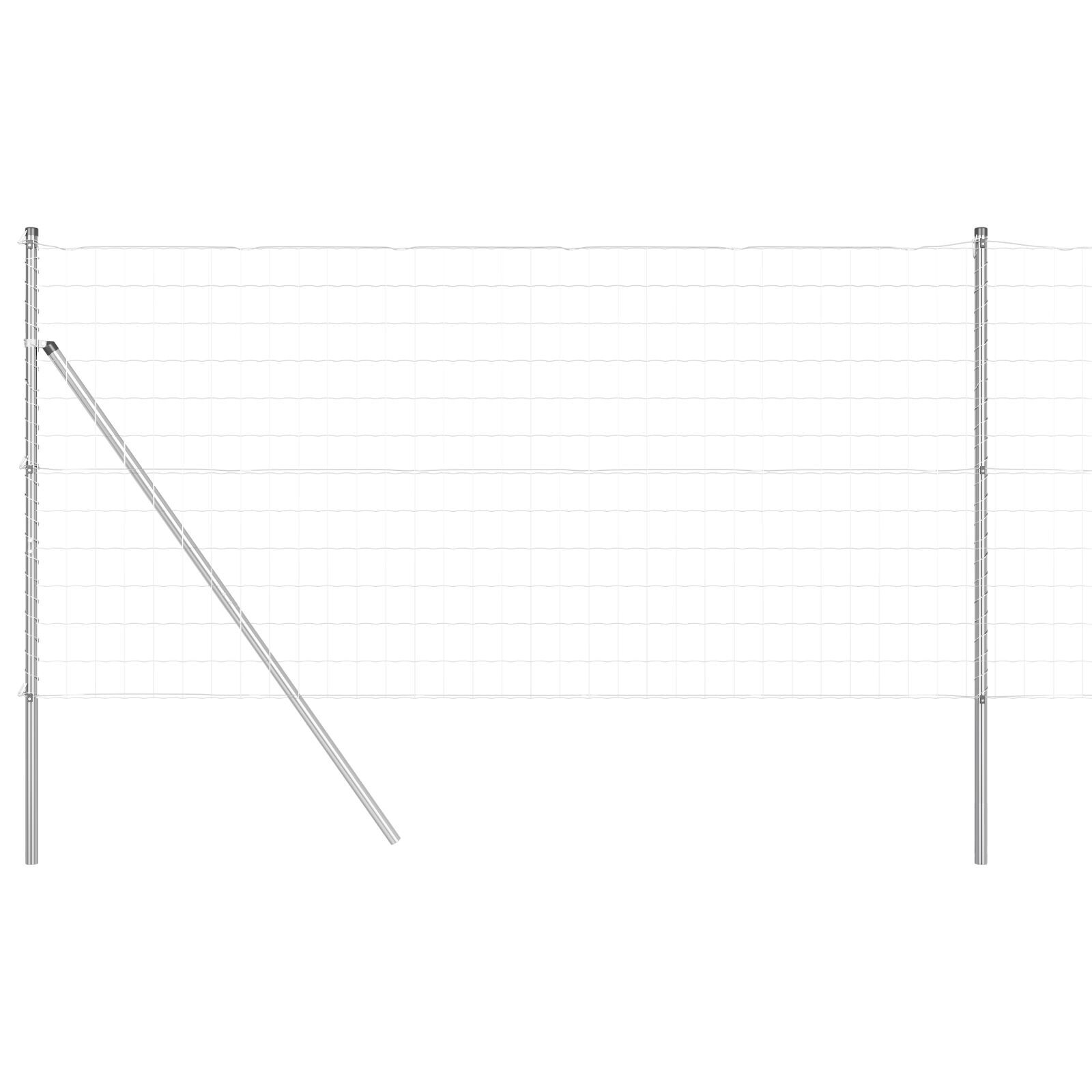 gard Euro cu 7 stâlpi 1.4x10 m oțel galvanizat GartenMobel Dekor