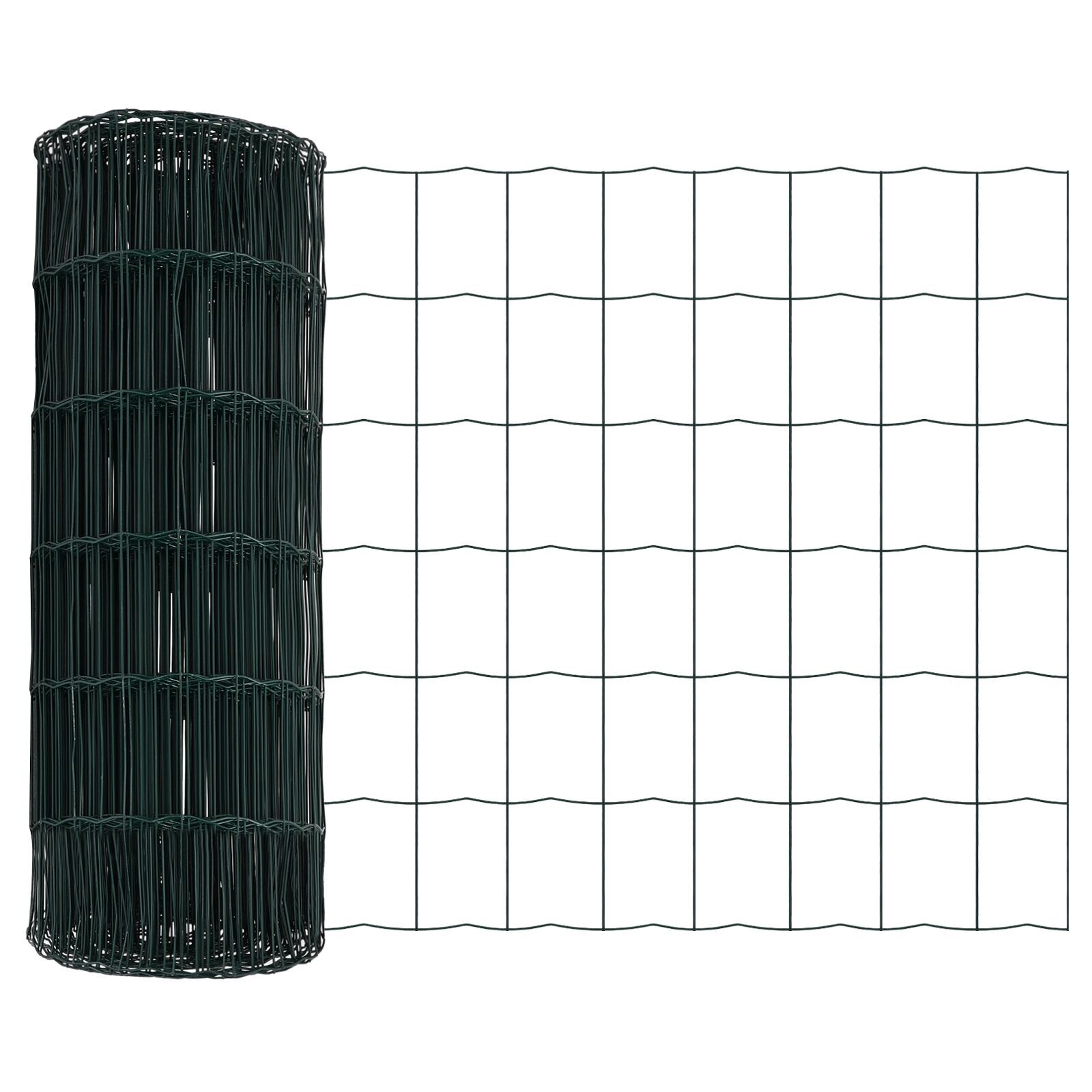 Euro Fence cu 7 stâlpi cu vârf 0.8x10 m Oțel galvanizat Verde GartenMobel Dekor
