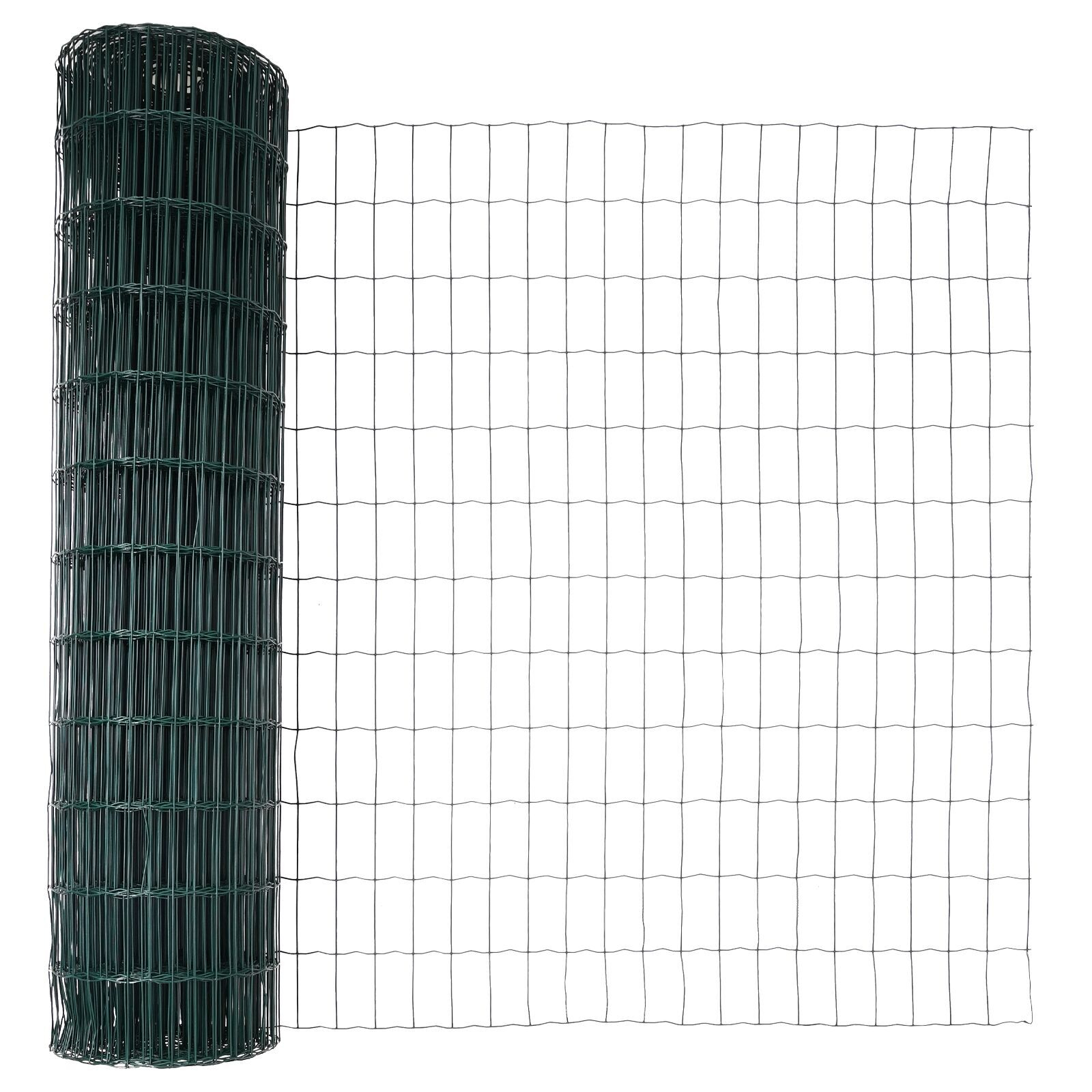 Fence-ul Euro cu 7 Posturi Spike 1x10 m din Oțel Galvanizat Verde GartenMobel Dekor