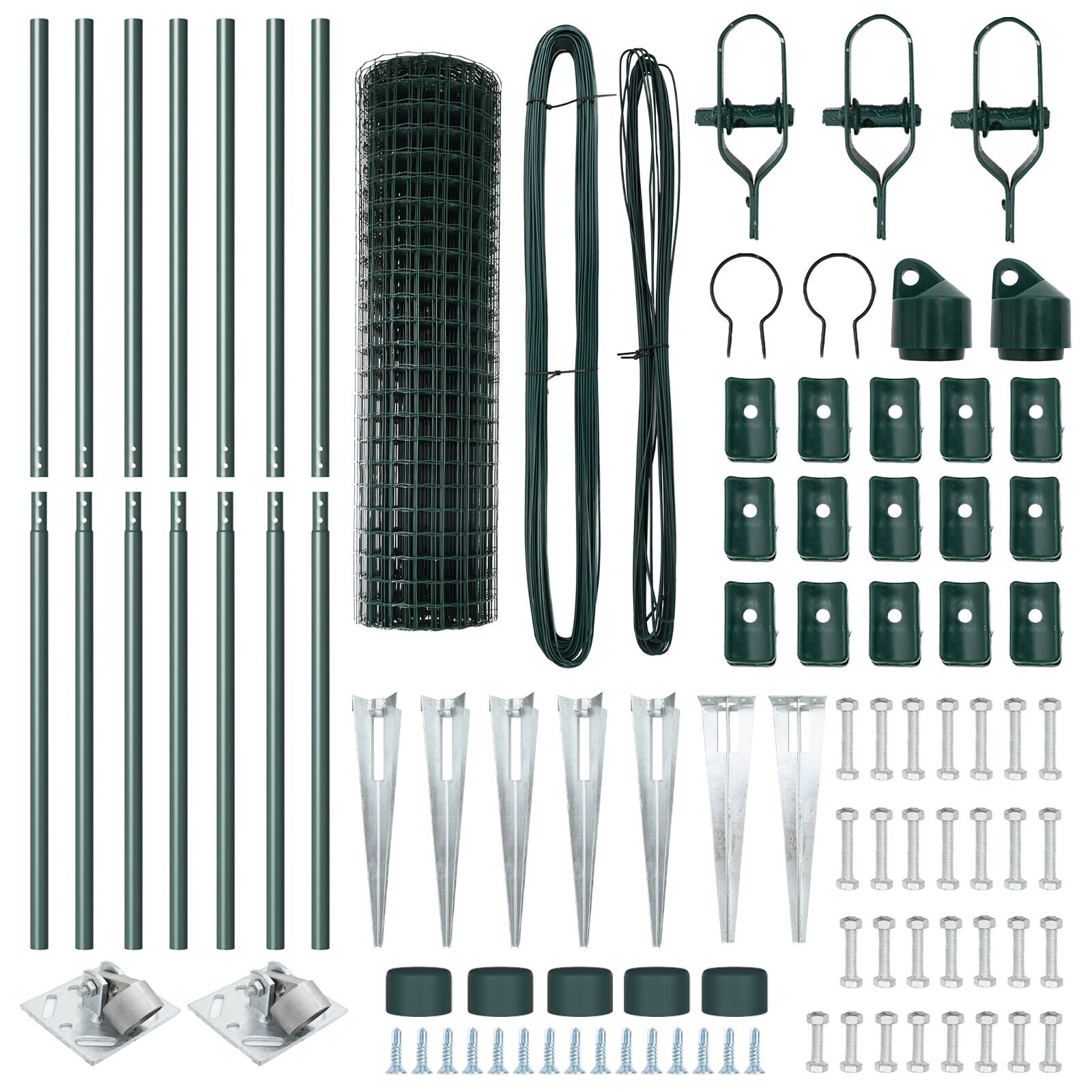Gard Euro Set de 2 Verde Oțel vopsit electrostatic 10 x 1,0 m GartenMobel Dekor